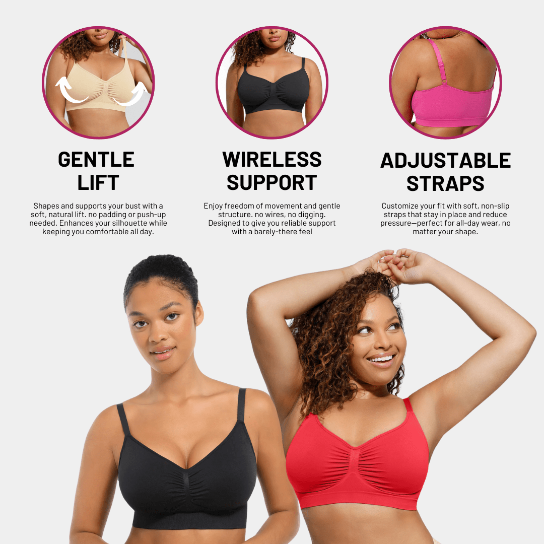 Bella Bra Seamless Wireless Everyday Bra - for Pink - Available at Bella Bra