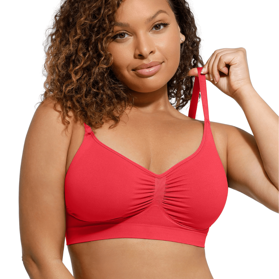 Bella Bra Seamless Wireless Everyday Bra - for Red - Available at Bella Bra