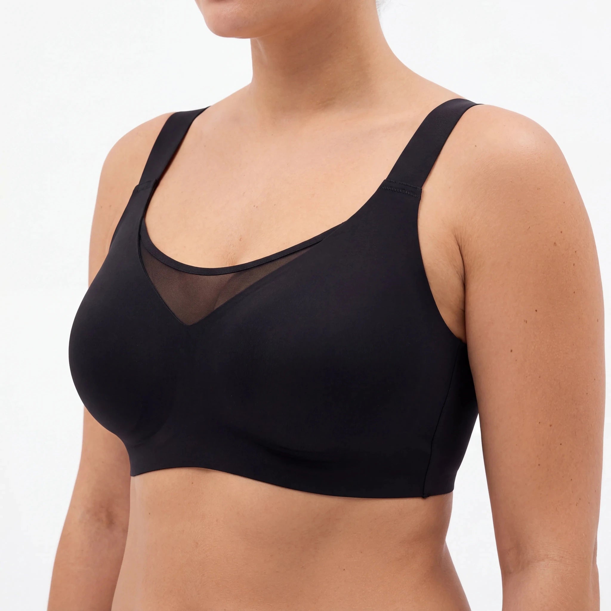 Breathable Full Coverage Bra - Bra for Black - Available at Bella Bra