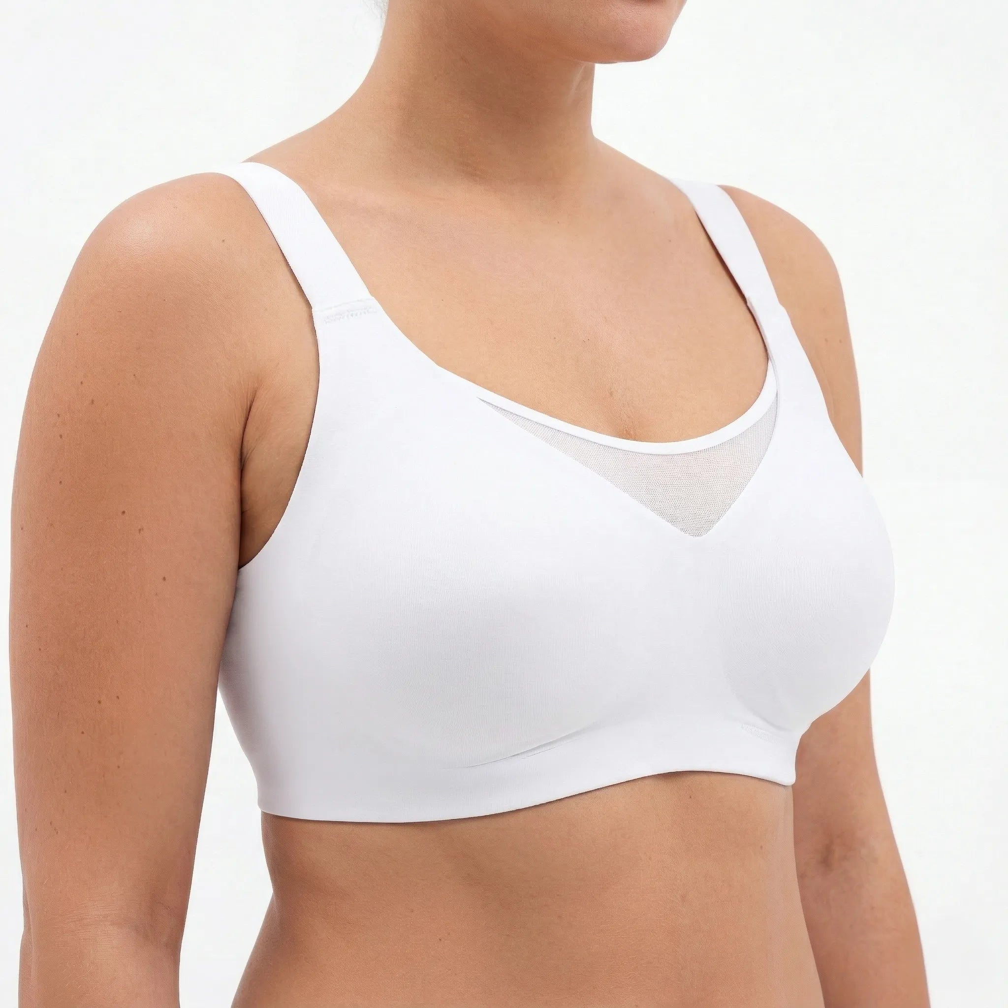Breathable Full Coverage Bra - Bra for White - Available at Bella Bra