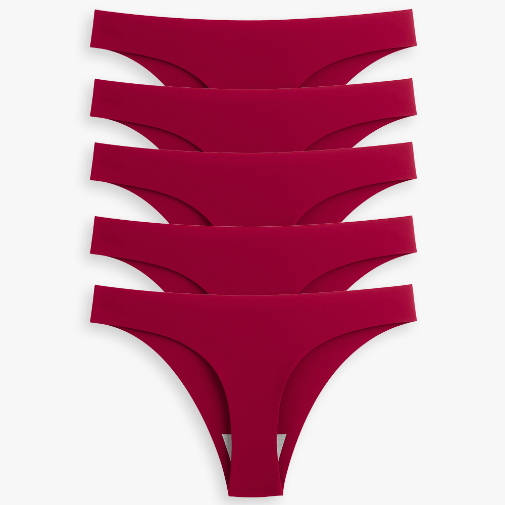 Breathable Seamless Low Rise Thong for Daily Wear Bundle - for Red - Available at Bella Bra