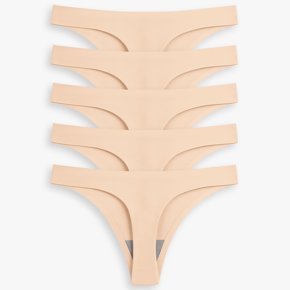 Breathable Seamless Low Rise Thong for Daily Wear Bundle - for Skin Tone - Available at Bella Bra