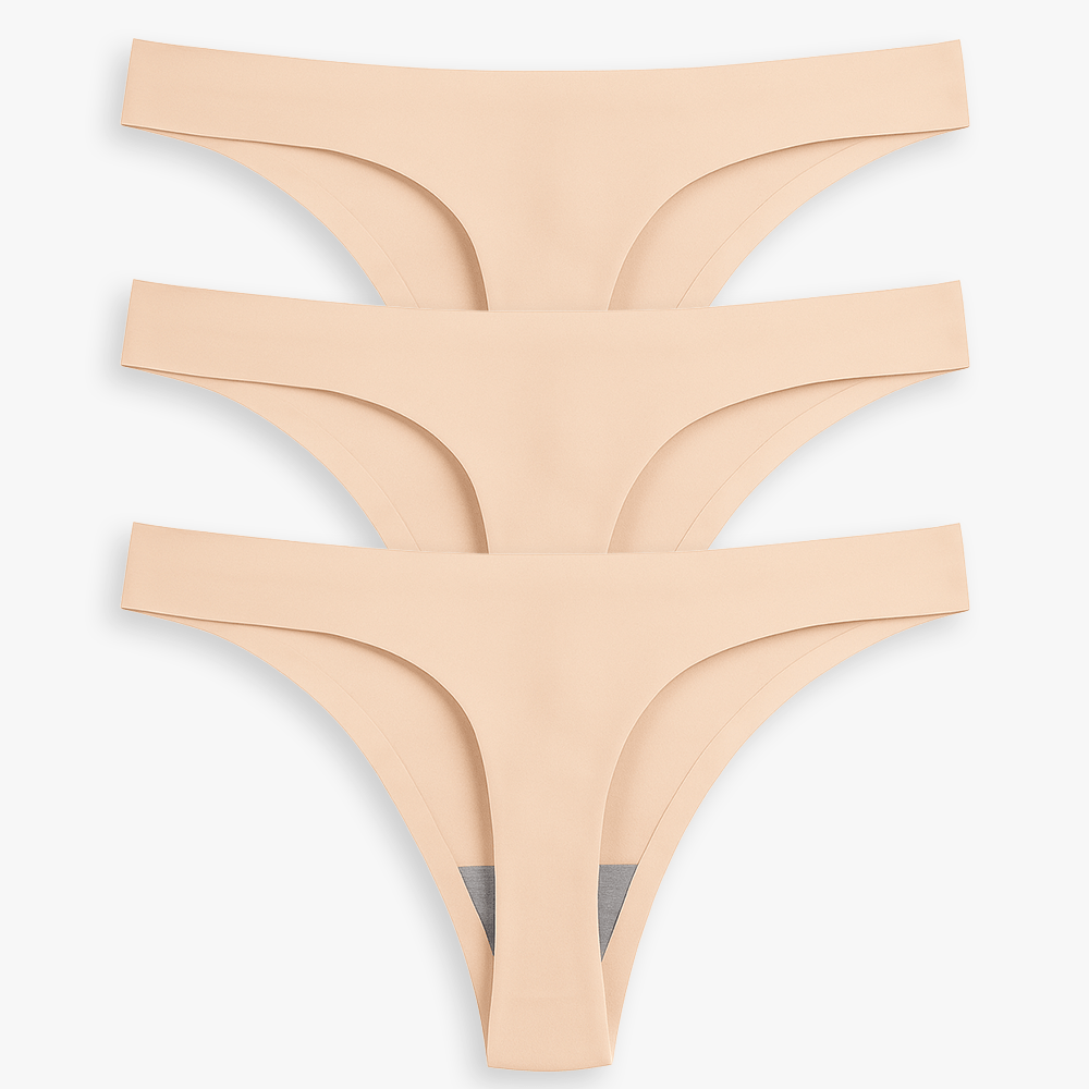 Breathable Seamless Low Rise Thong for Daily Wear Bundle - for Skin Tone - Available at Bella Bra