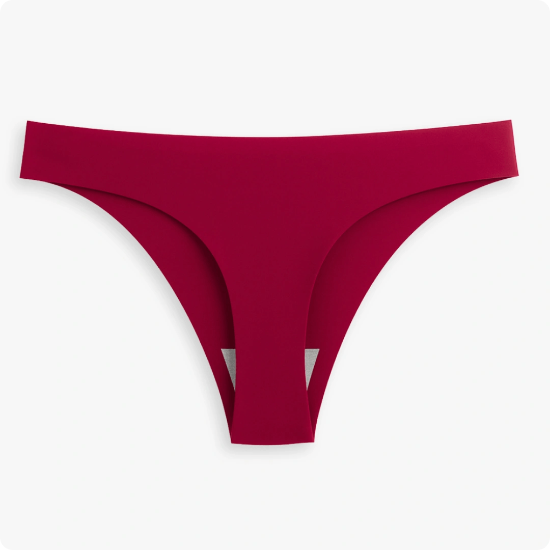 Breathable Seamless Low Rise Thong for Daily Wear - for Red - Available at Bella Bra