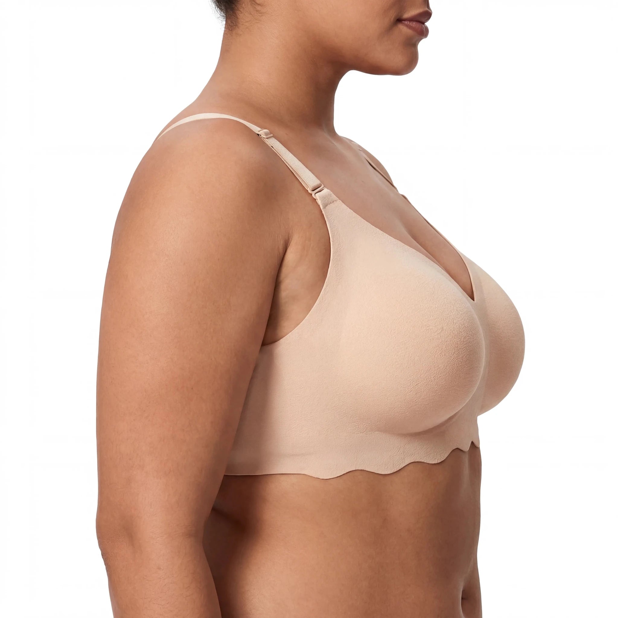 Scalloped Band Comfort Bra - Bra for Nude - Available at Bella Bra