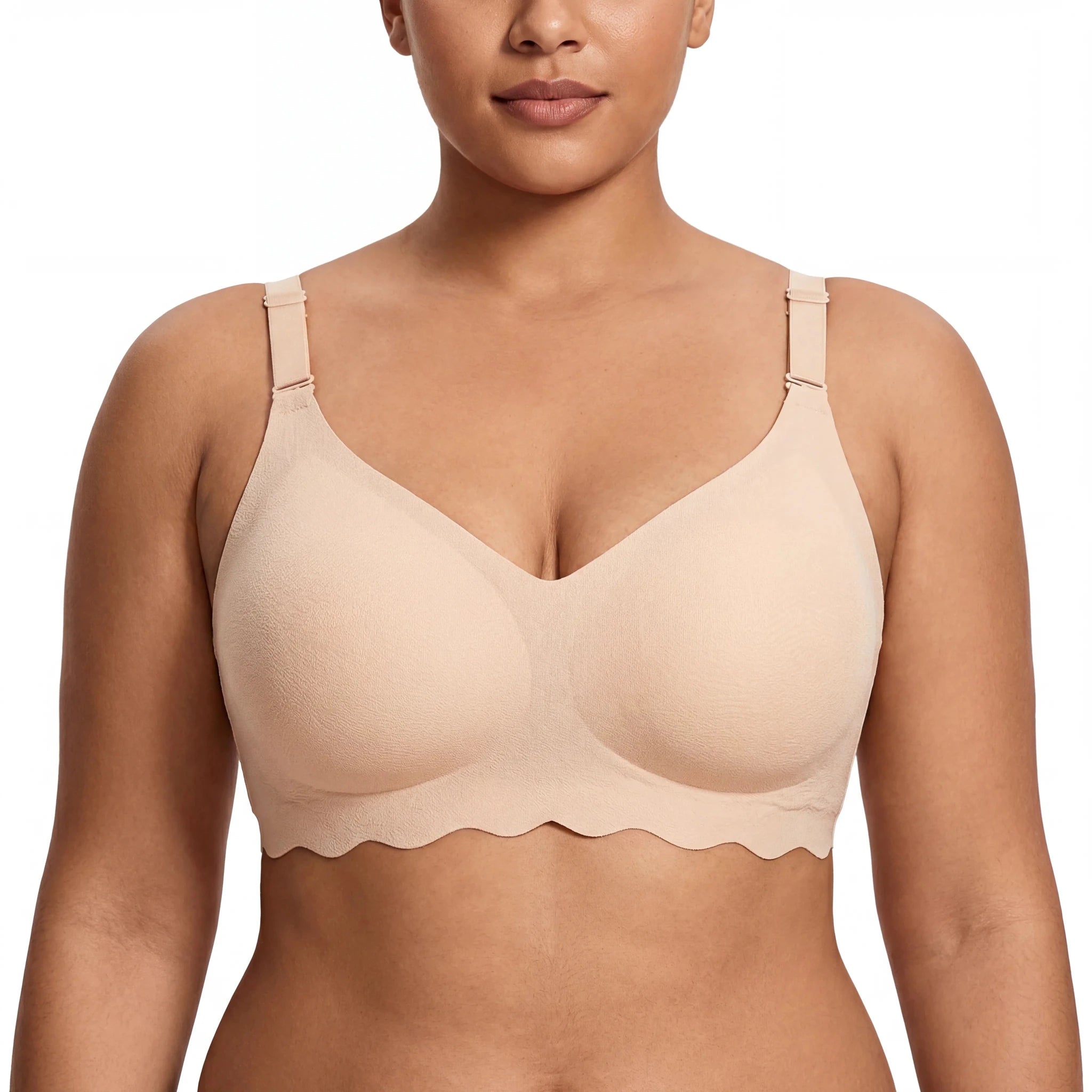 Scalloped Band Comfort Bra - Bra for Nude - Available at Bella Bra