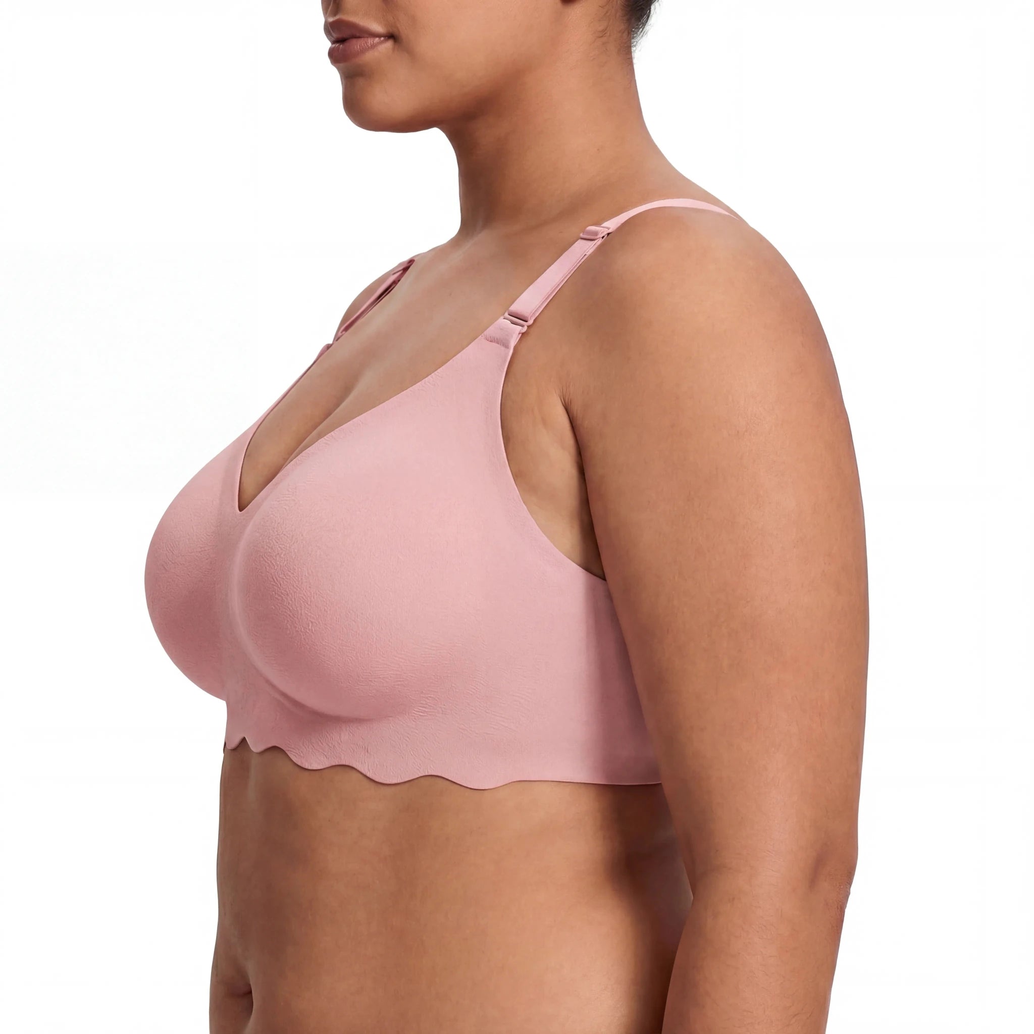 Scalloped Band Comfort Bra - Bra for Pink - Available at Bella Bra