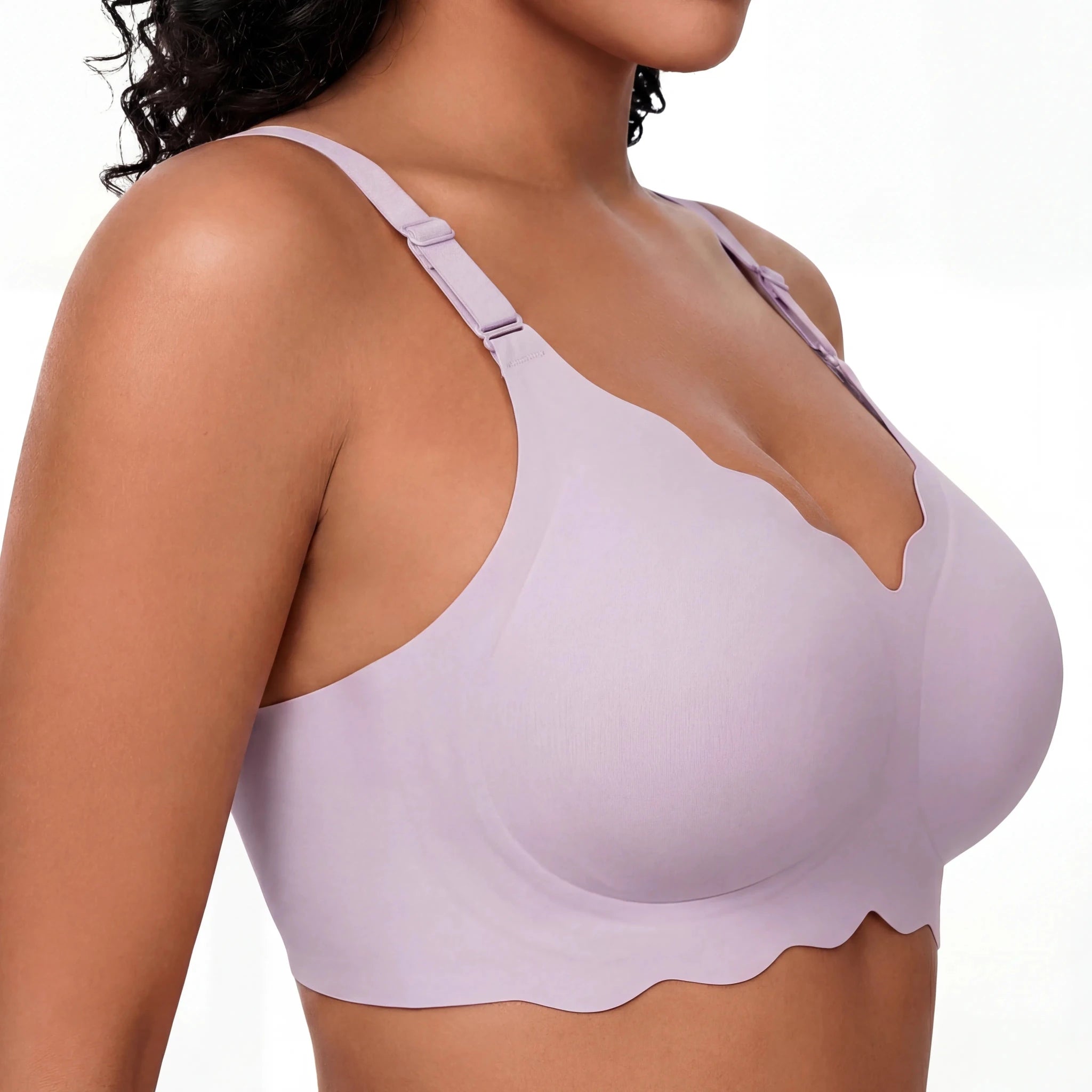 Scalloped Full Coverage Bra - Bra for Lavender - Available at Bella Bra