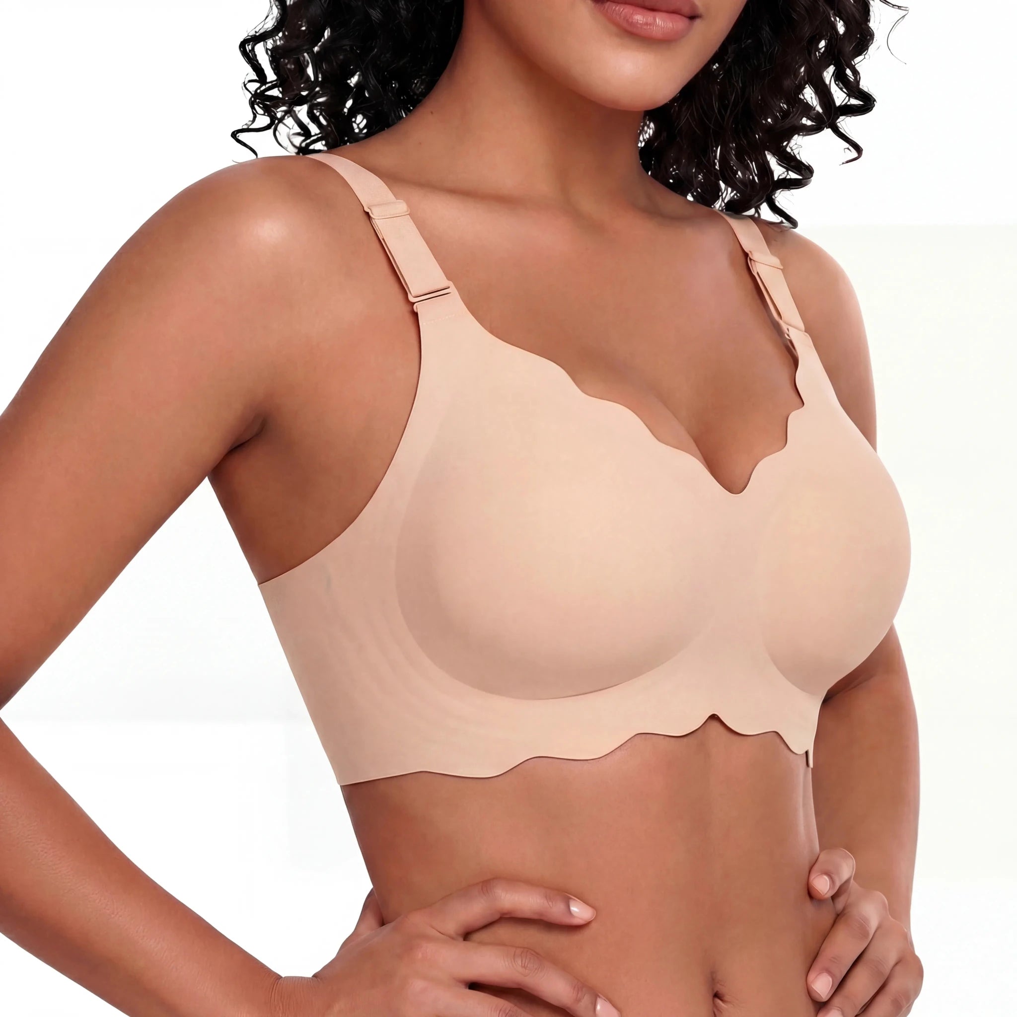 Scalloped Full Coverage Bra - Bra for Nude - Available at Bella Bra