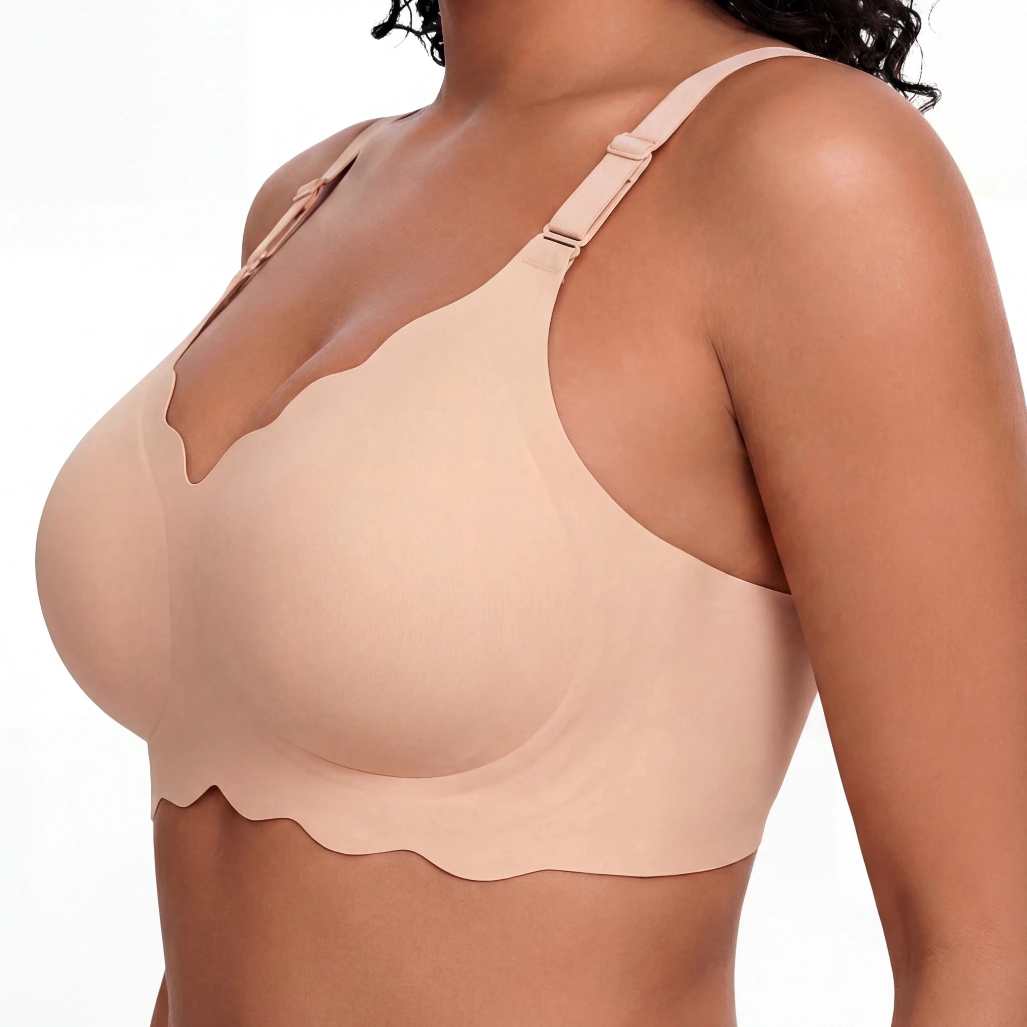 Scalloped Full Coverage Bra - Bra for Nude - Available at Bella Bra