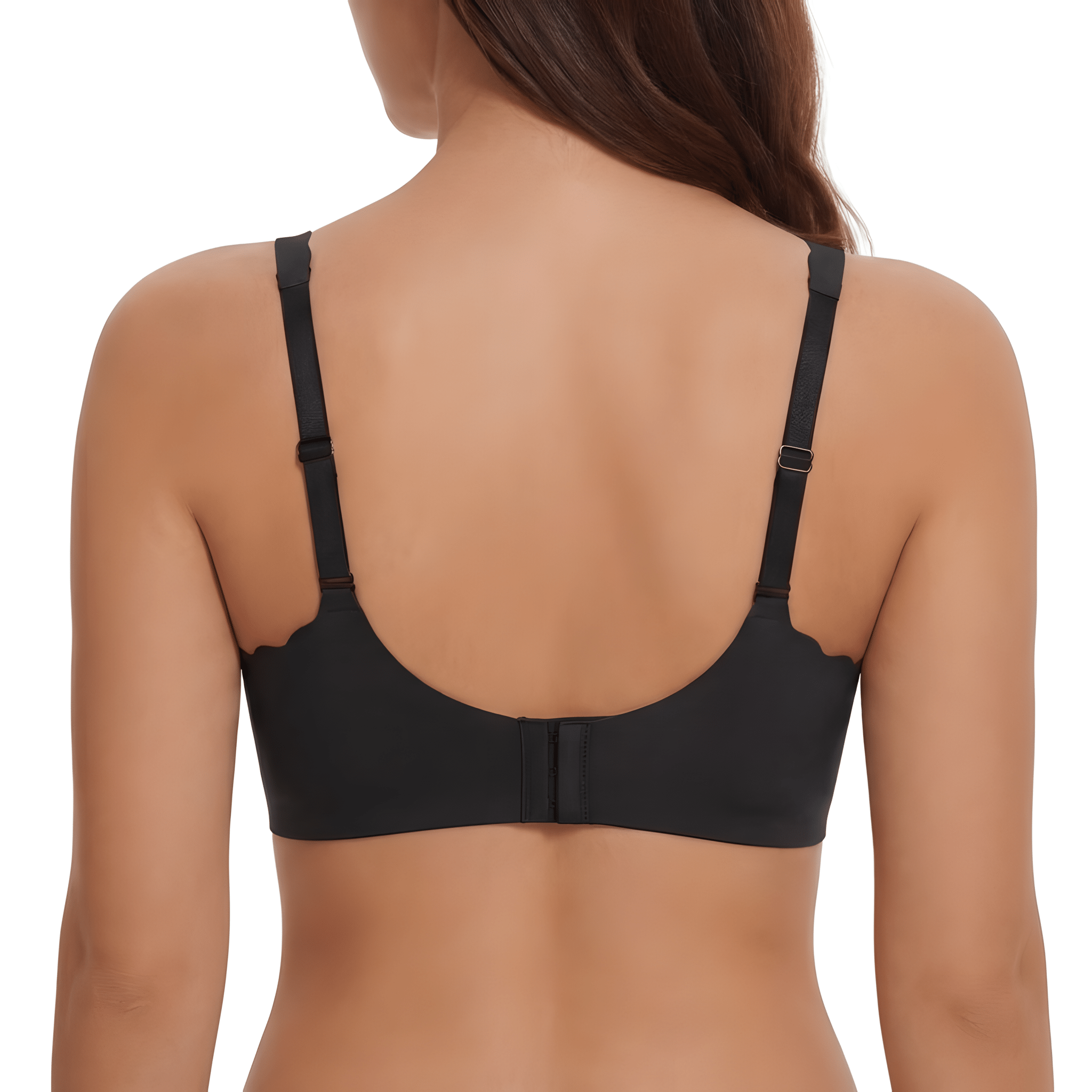 Scalloped Neckline Plunge Bra - Bra for Black - Available at Bella Bra