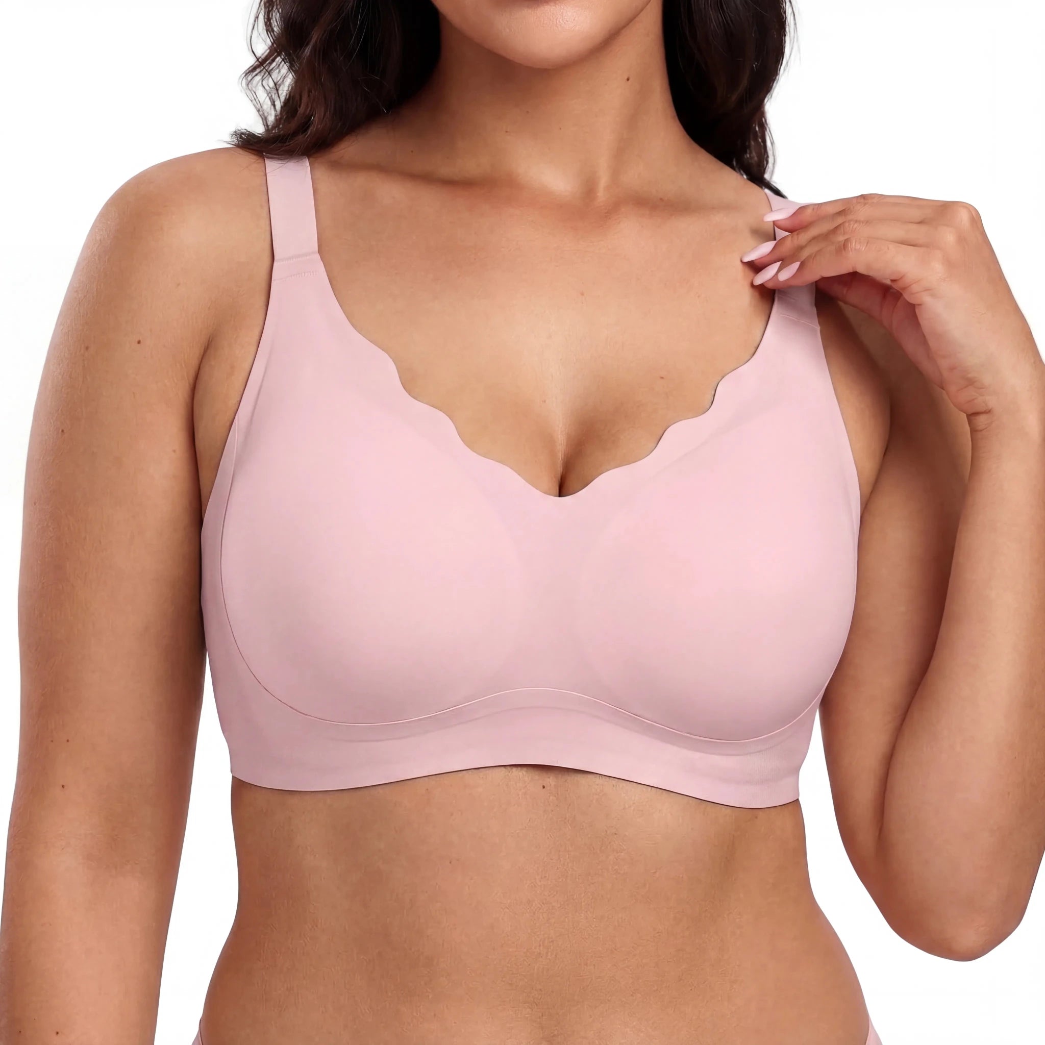 Scalloped Structured Lift Bra - Bra for Pink - Available at Bella Bra