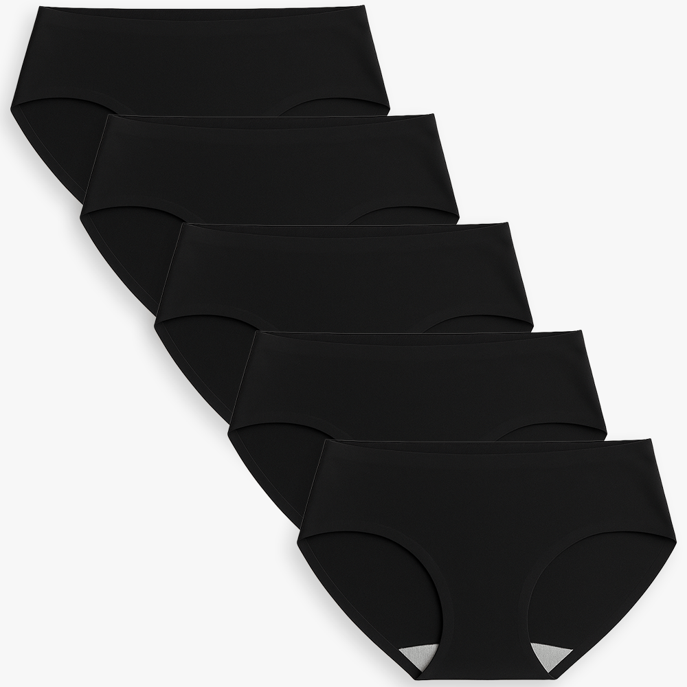 Seamless High Waist Breathable Everyday Panties Bundle - for Black - Available at Bella Bra