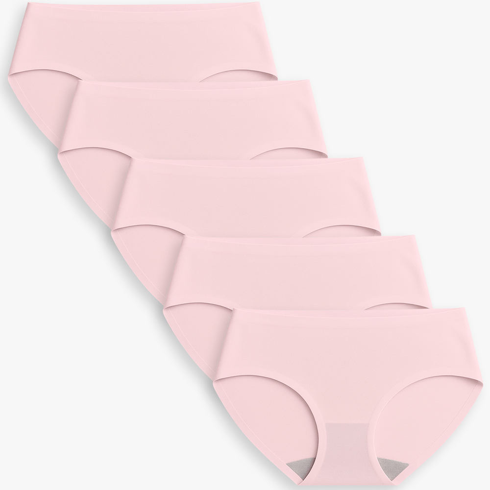 Seamless High Waist Breathable Everyday Panties Bundle - for Pink - Available at Bella Bra
