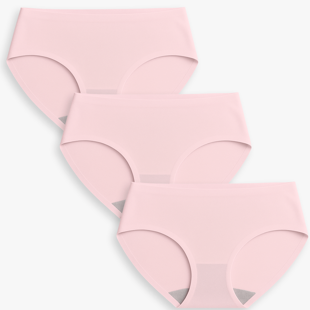 Seamless High Waist Breathable Everyday Panties Bundle - for Pink - Available at Bella Bra