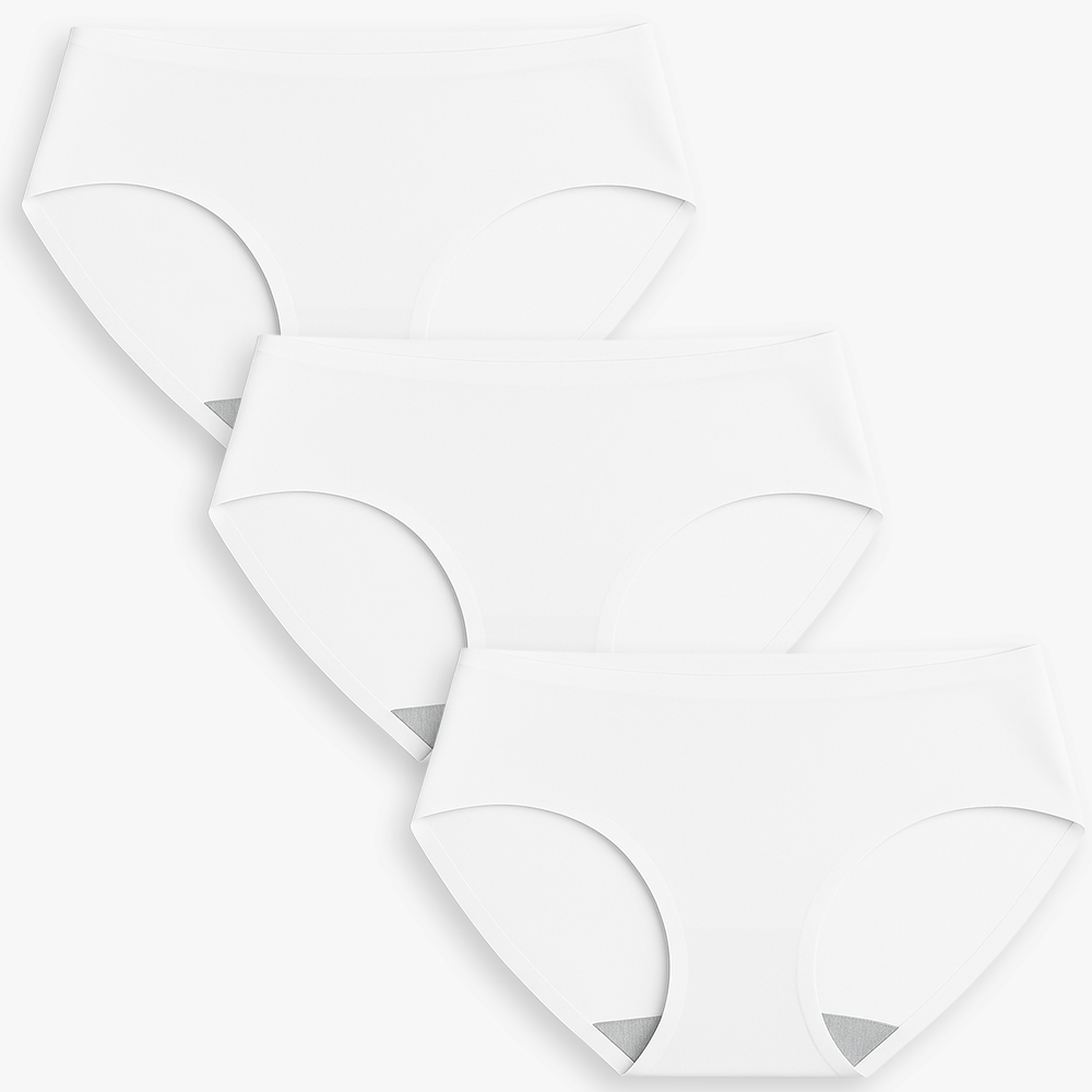 Seamless High Waist Breathable Everyday Panties Bundle - for White - Available at Bella Bra