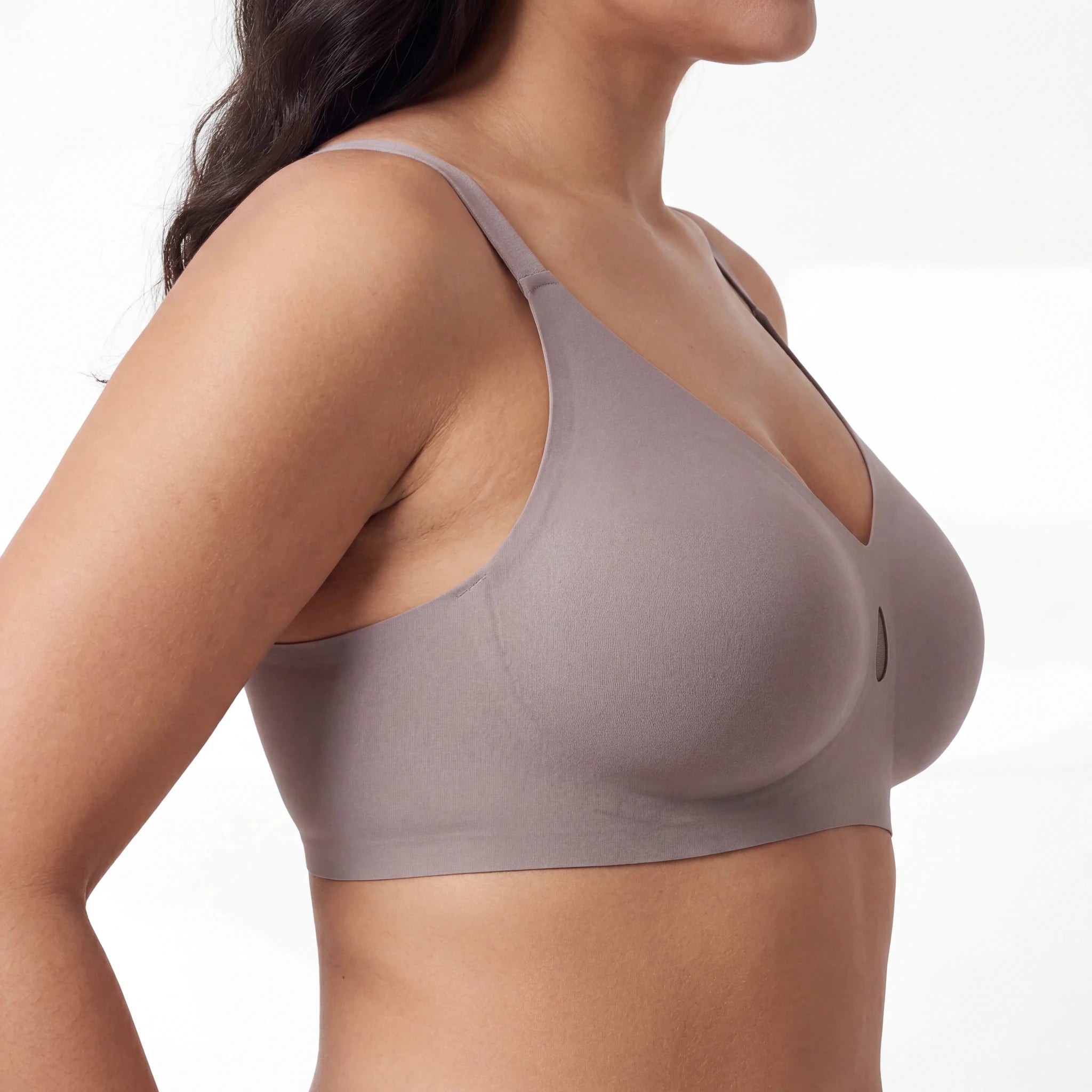 V - Neck Breathable Comfort Bra - Bra for Black - Available at Bella Bra
