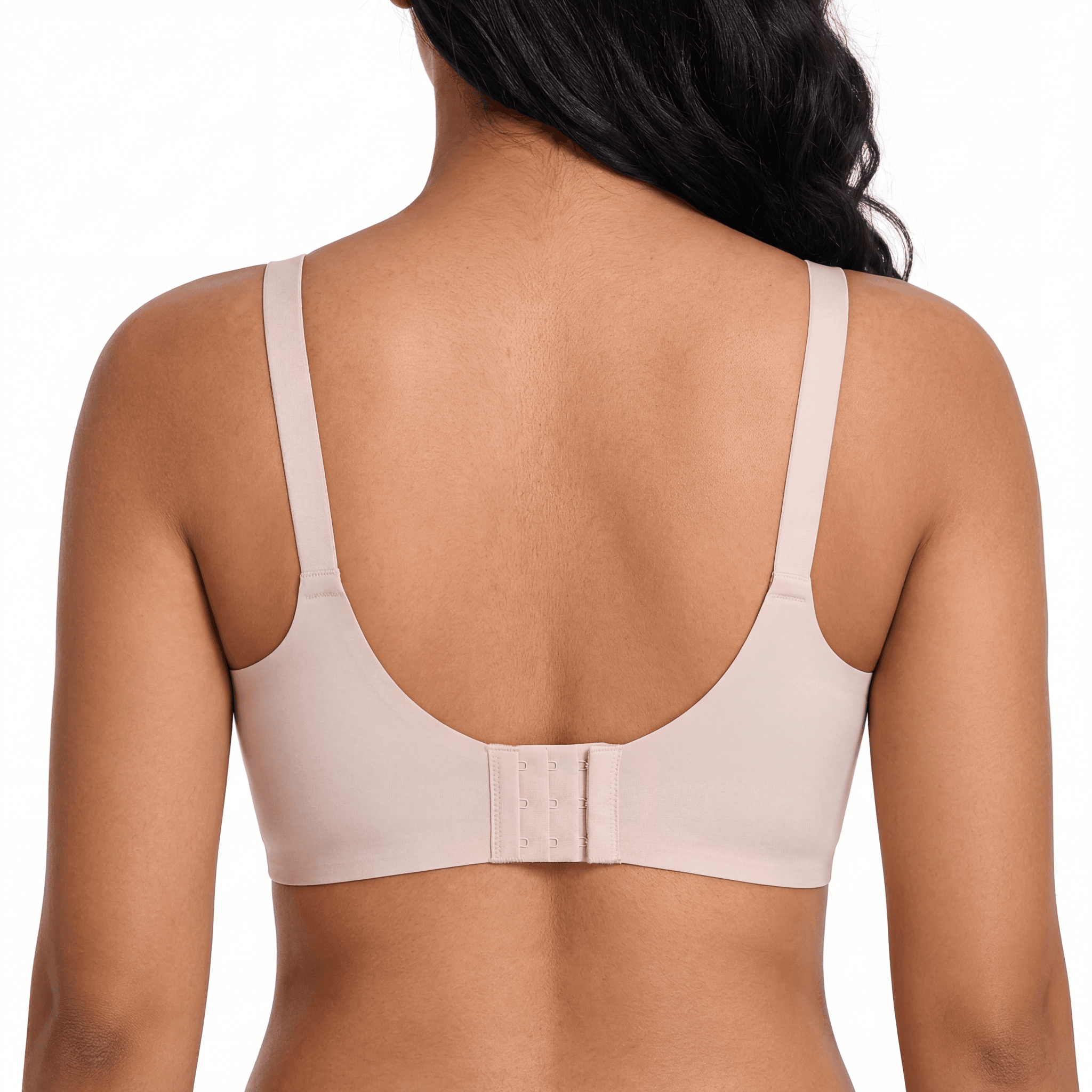 V - Neck Mesh Detail Bra - Bra for Nude - Available at Bella Bra