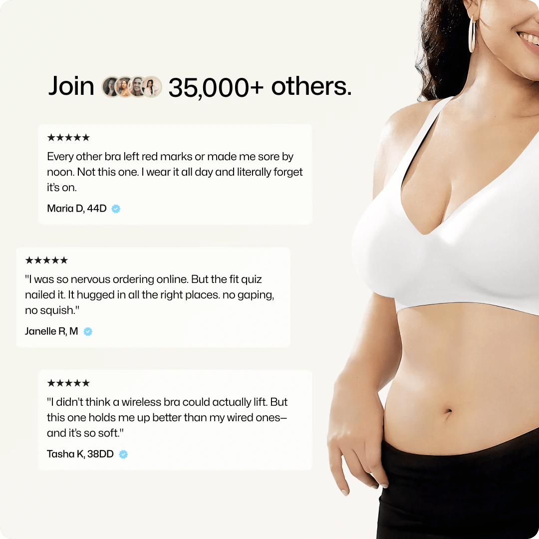 Wireless Deep V Seamless Every Day Bra - for Black - Available at Bella Bra