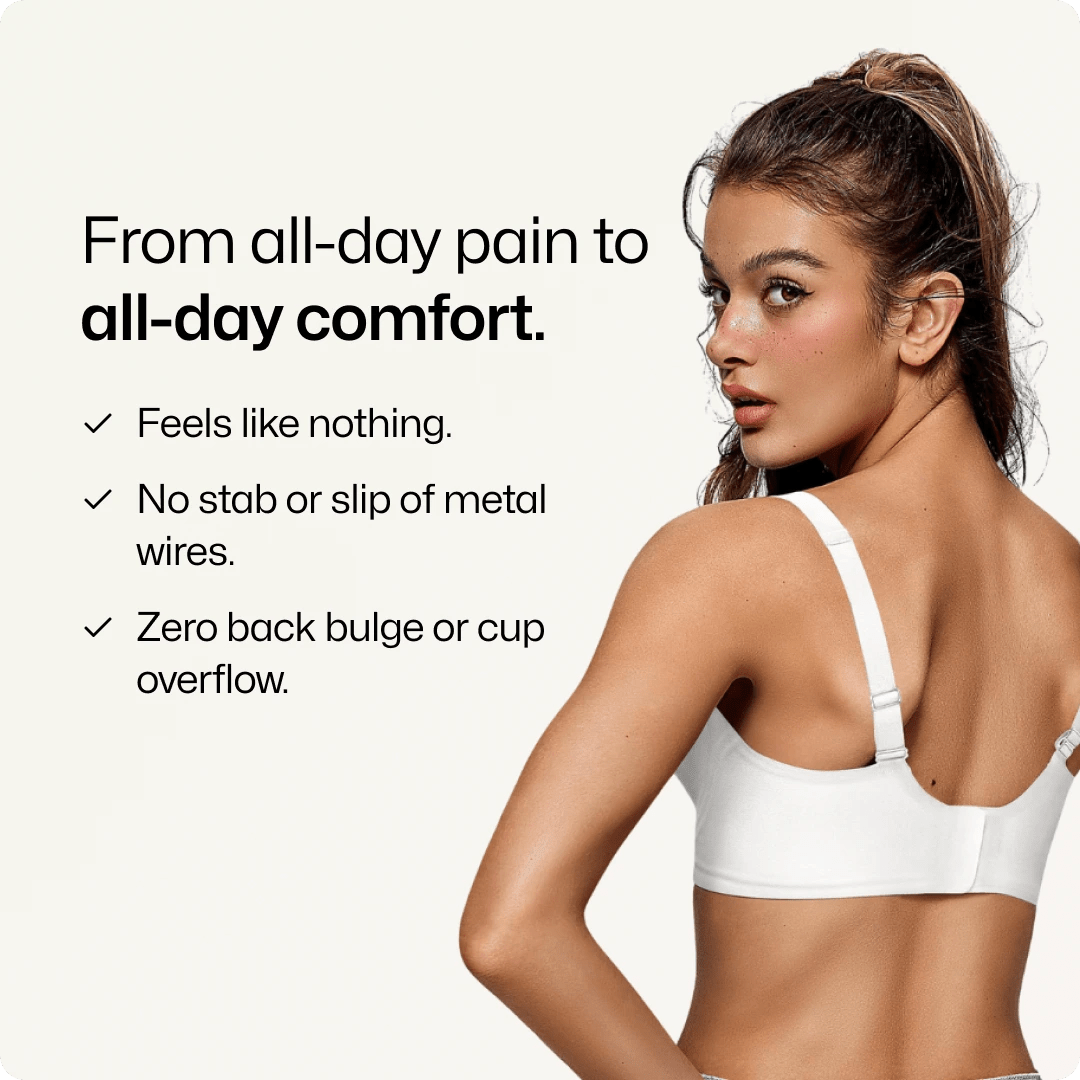 Wireless Deep V Seamless Every Day Bra - for Black - Available at Bella Bra