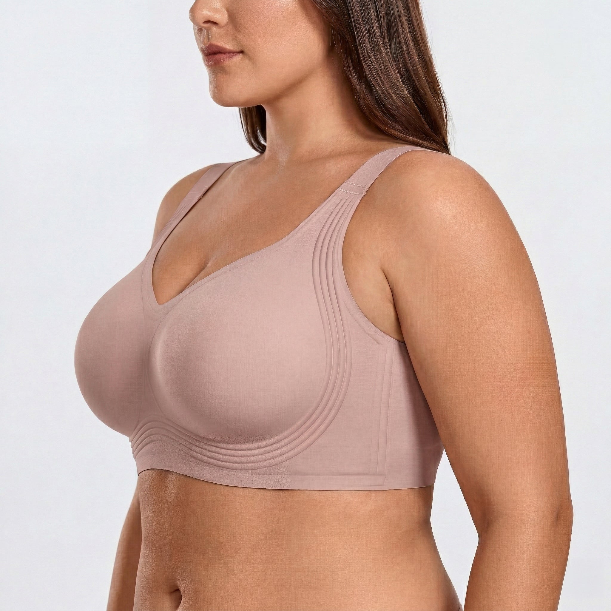 Wireless Full Coverage JellyWire Bra - for Dusty Rose - Available at Bella Bra