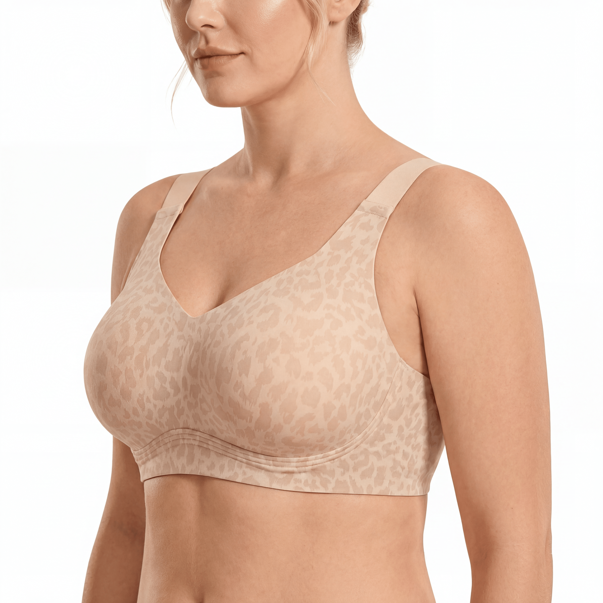 Wireless Full Coverage JellyWire Bra - for Leopard Nude - Available at Bella Bra