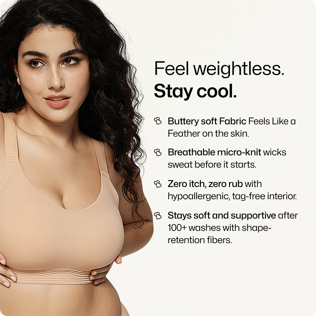 Wireless JellyWire™ Underband Support Bra - for Black - Available at Bella Bra