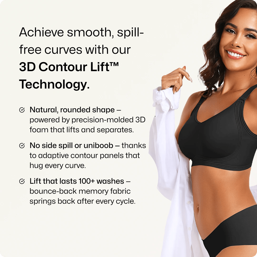 Wireless JellyWire™ Underband Support Bra - for Black - Available at Bella Bra