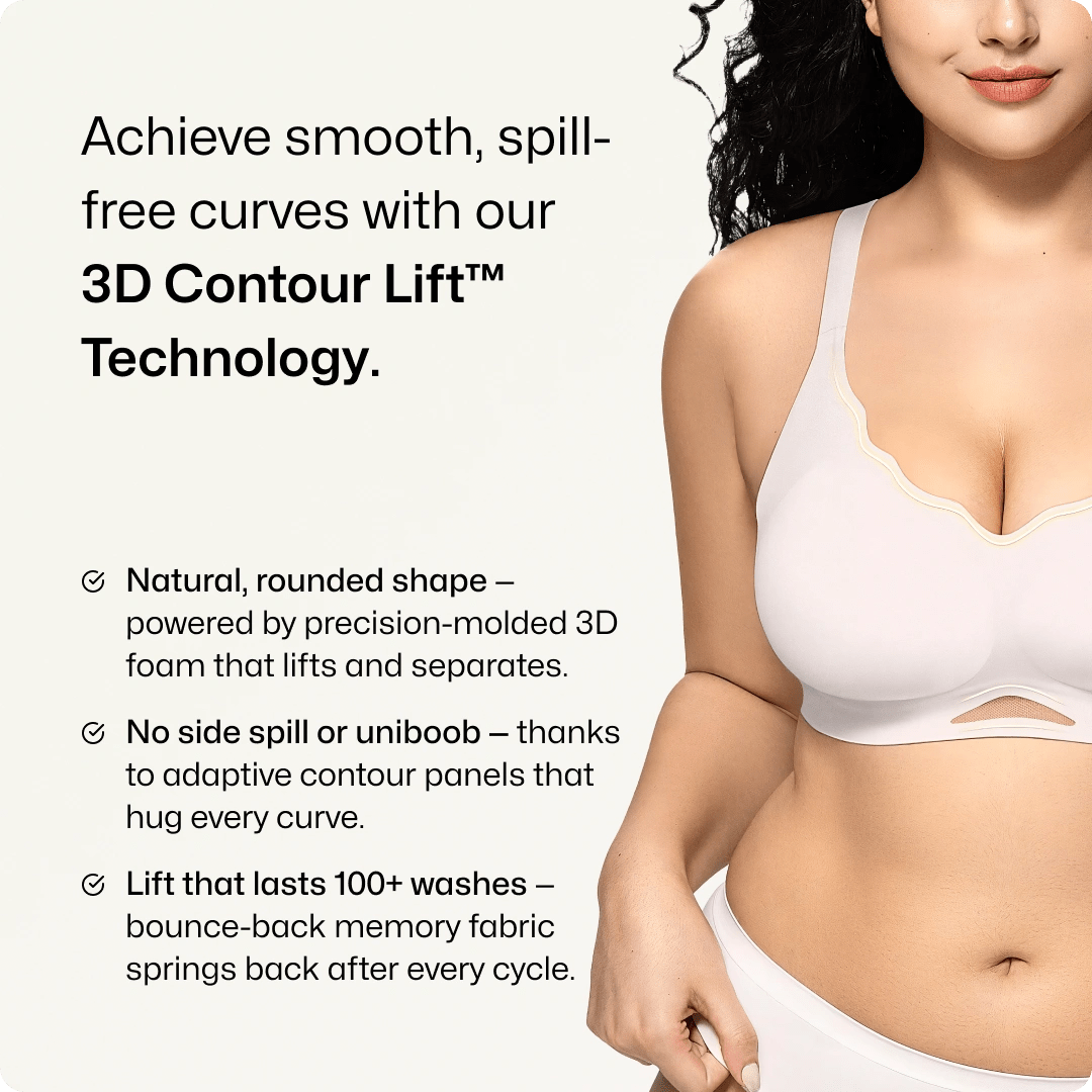Wireless Scalloped V - Neck Mesh Push Up Bra - for Black - Available at Bella Bra