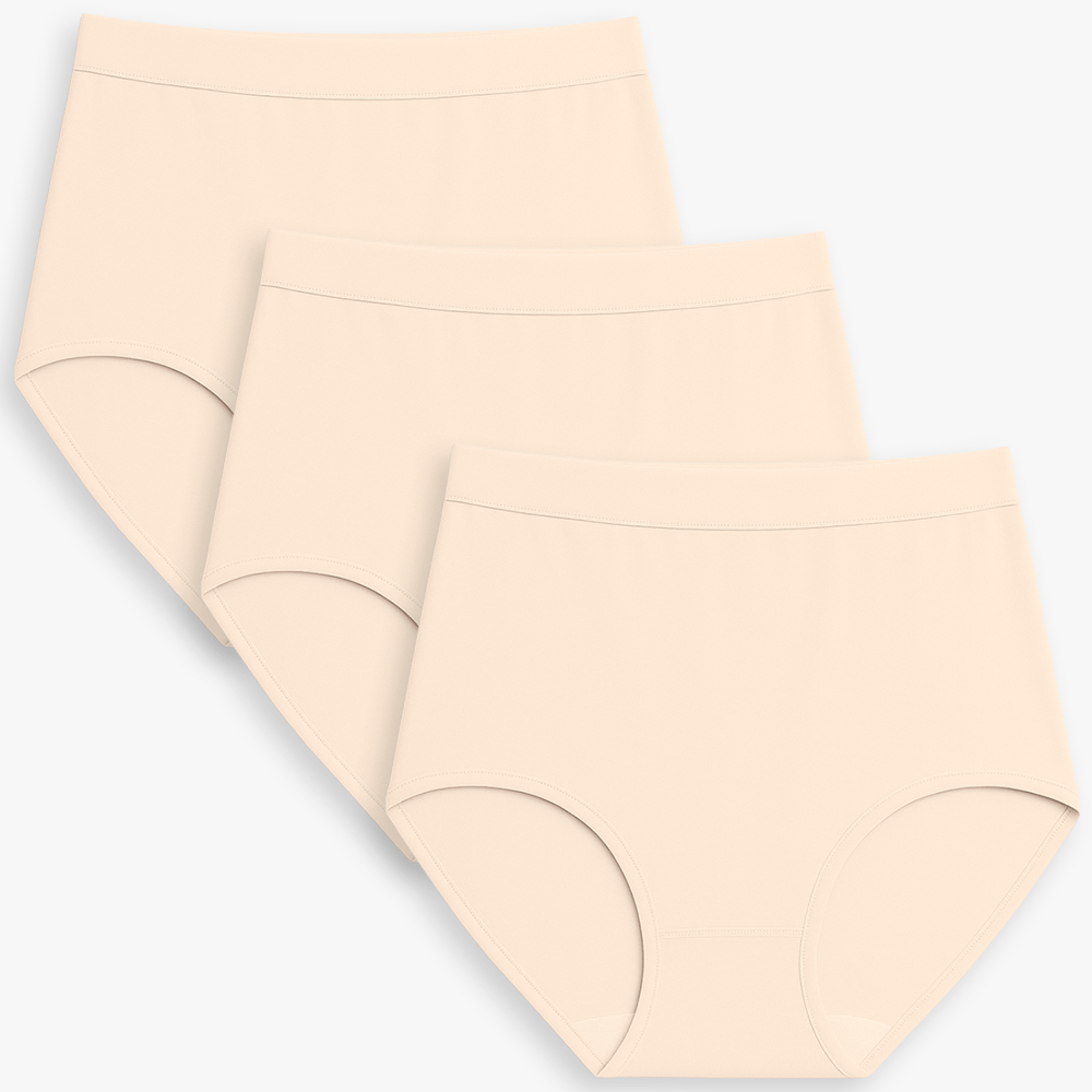 Women's High Waisted Cotton Underwear – Breathable Brief with Tummy Control Bundle - for Skin Tone - Available at Bella Bra