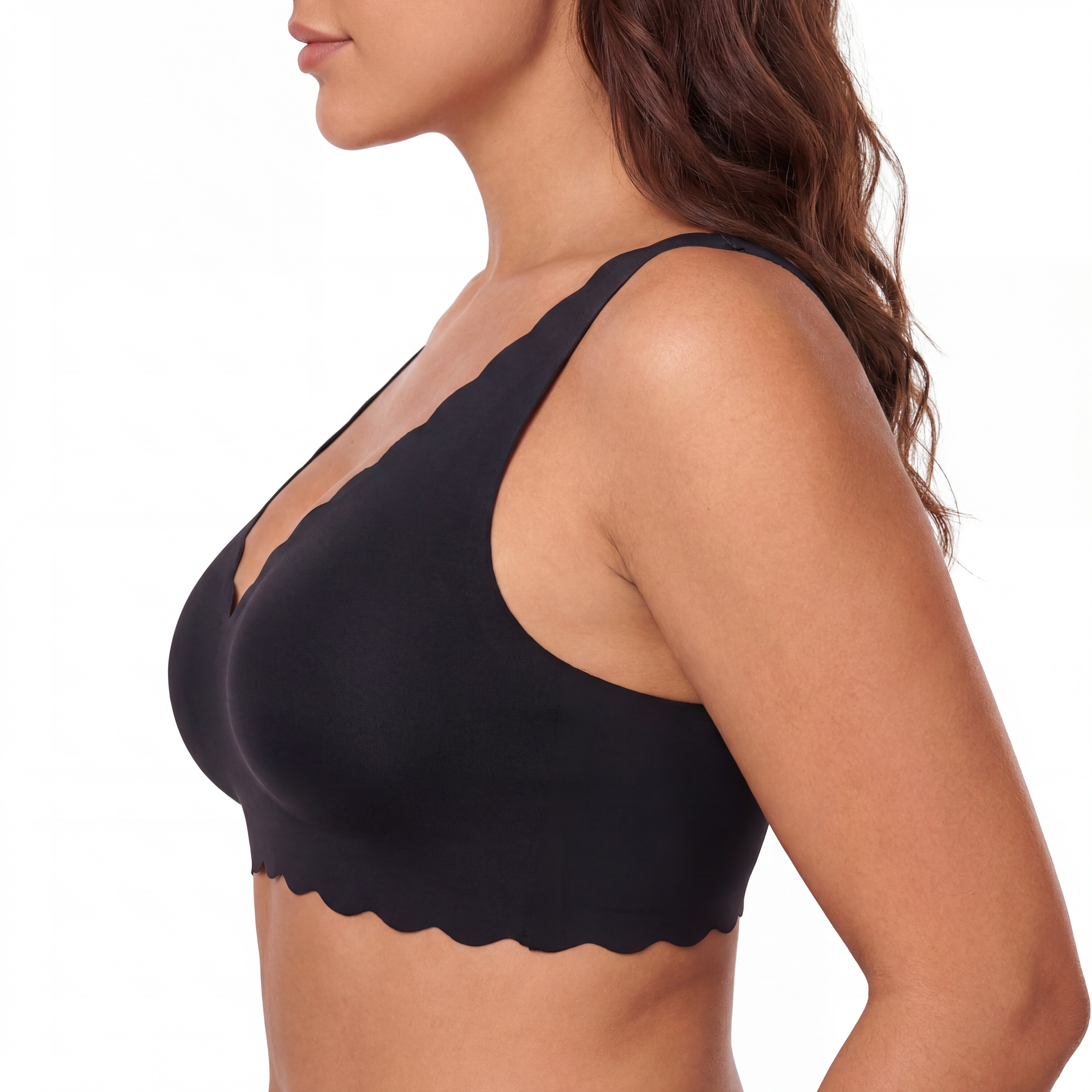 Scalloped Edge Plunge Bra