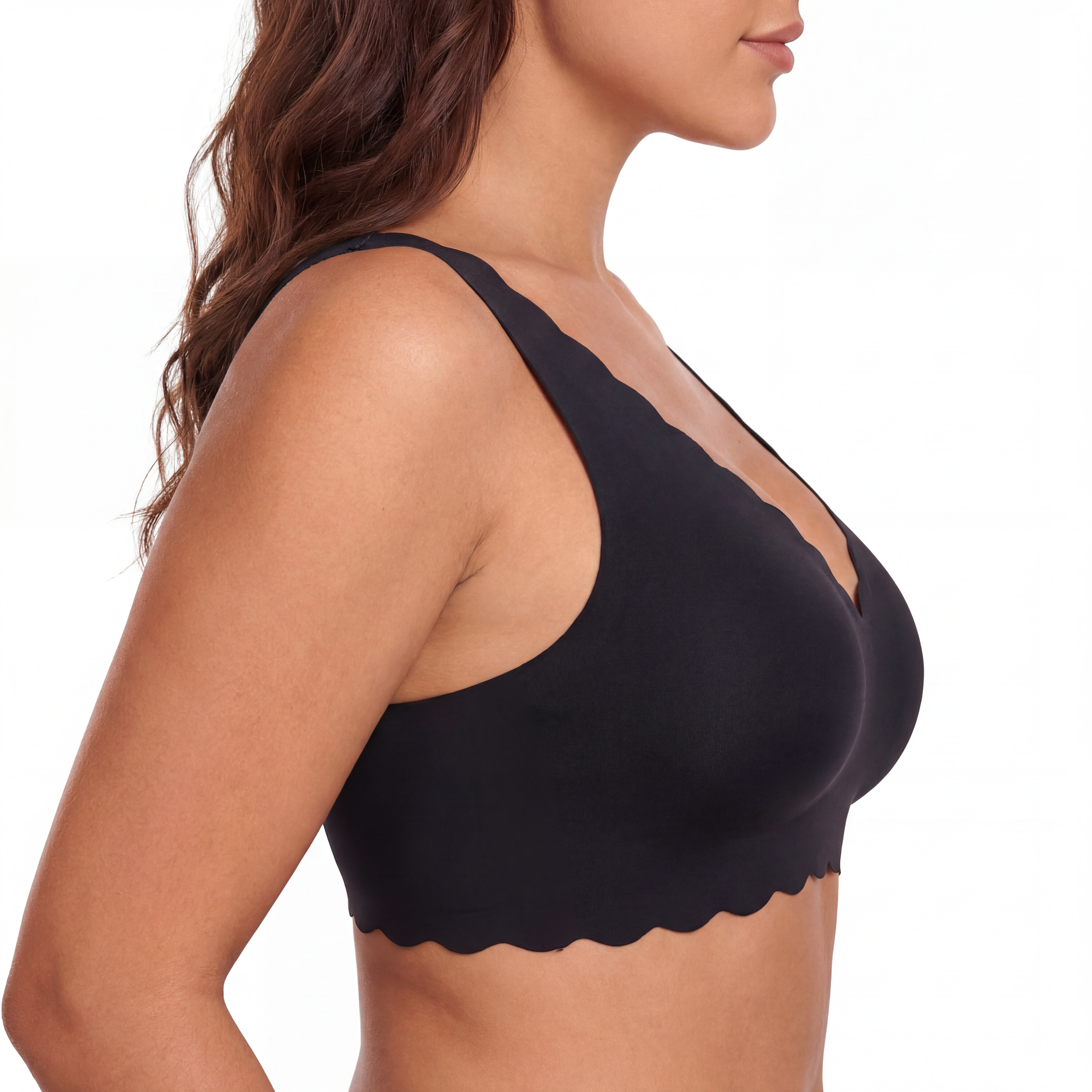 Scalloped Edge Plunge Bra