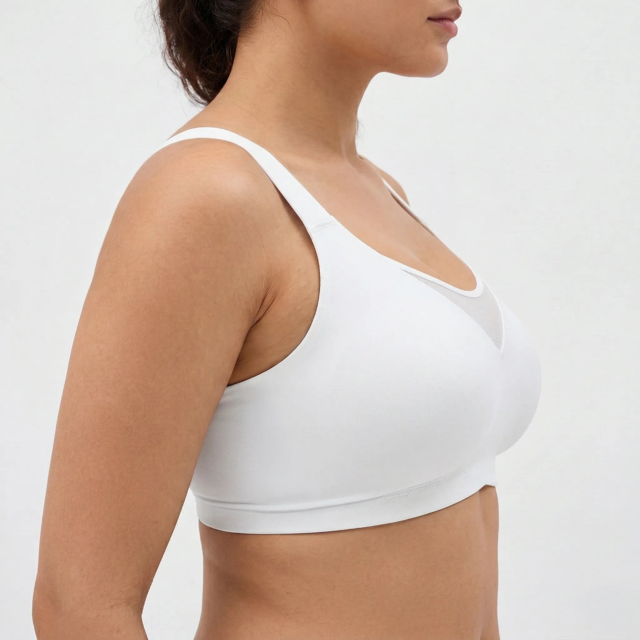 Breathable Full Coverage Bra - Bra for White - Available at Bella Bra