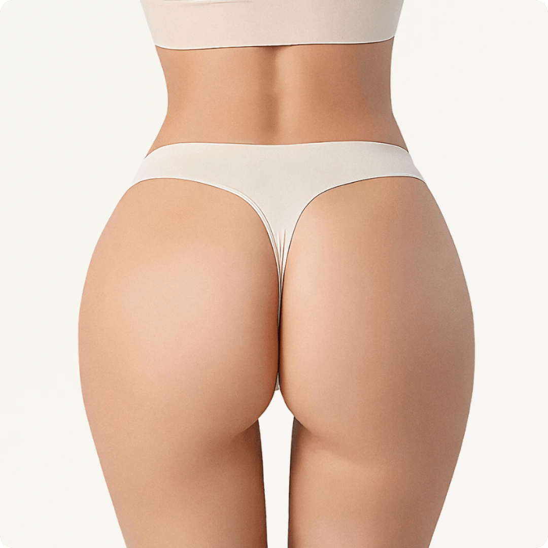 Breathable Seamless Low Rise Thong for Daily Wear - for Black - Available at Bella Bra