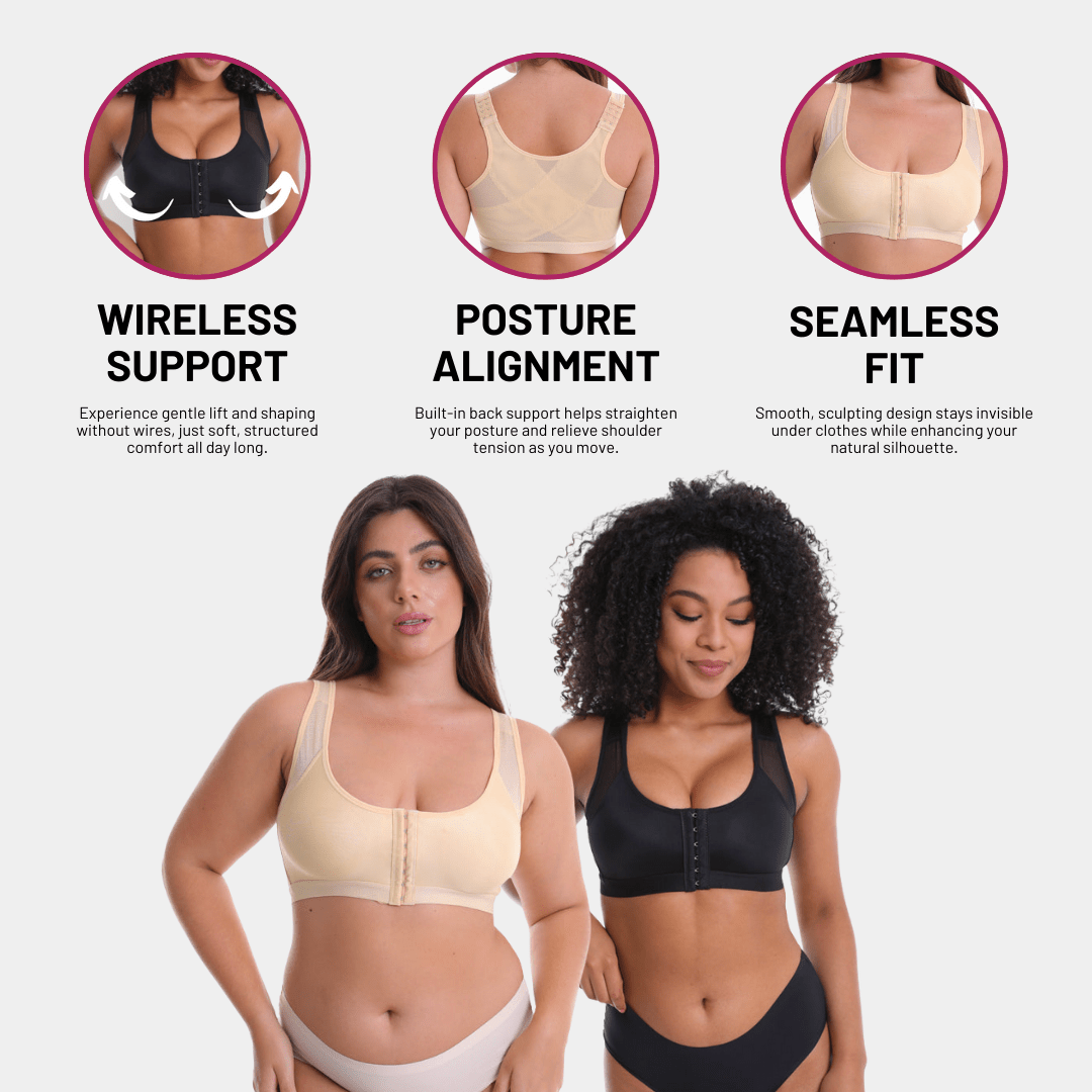 Posture Perfect Bra | Wireless Comfort & Lift - for White - Available at Bella Bra
