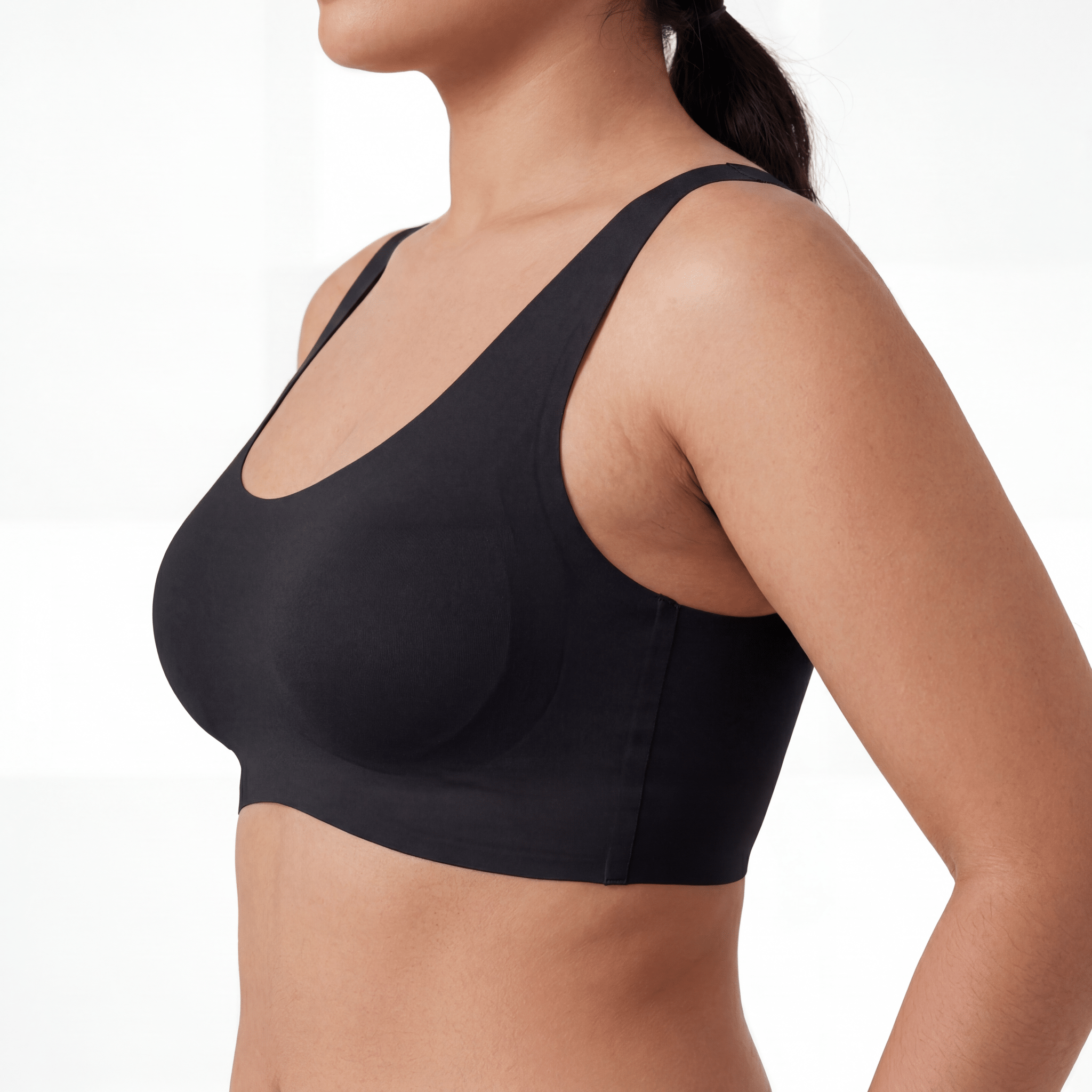 Pull - On Vest Bra - Bra for Black - Available at Bella Bra