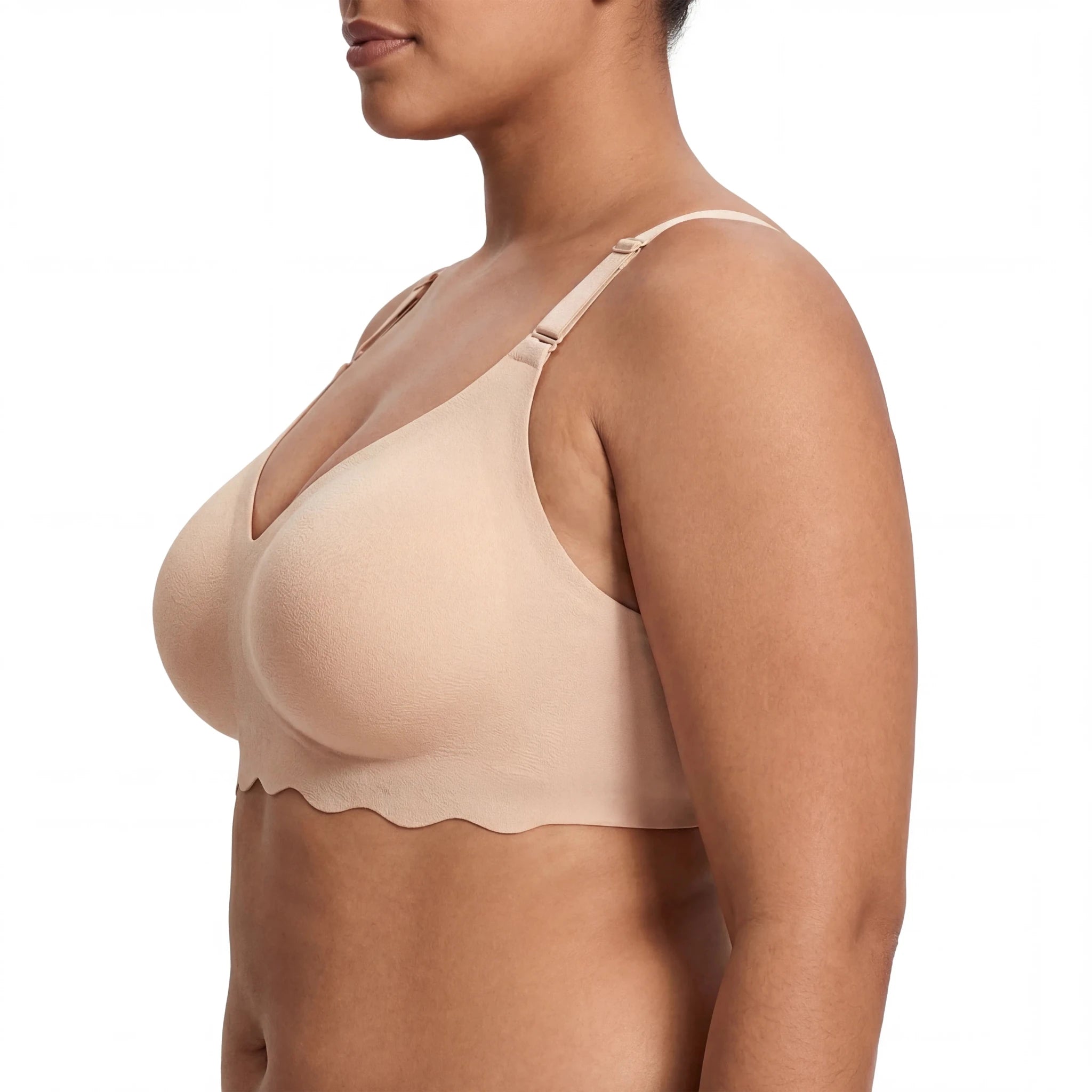 Scalloped Band Comfort Bra - Bra for Nude - Available at Bella Bra