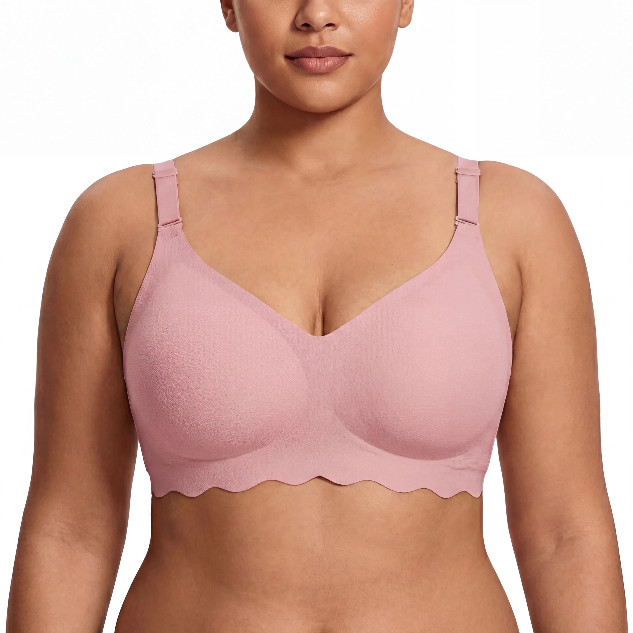 Scalloped Band Comfort Bra - Bra for Pink - Available at Bella Bra