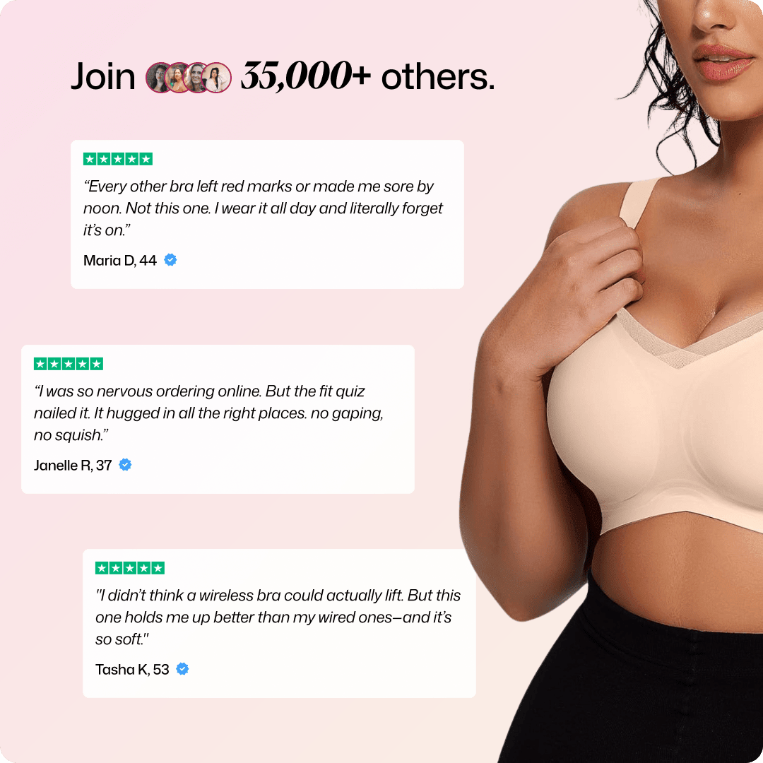 Scalloped Band Comfort Bra - Bra for White - Available at Bella Bra