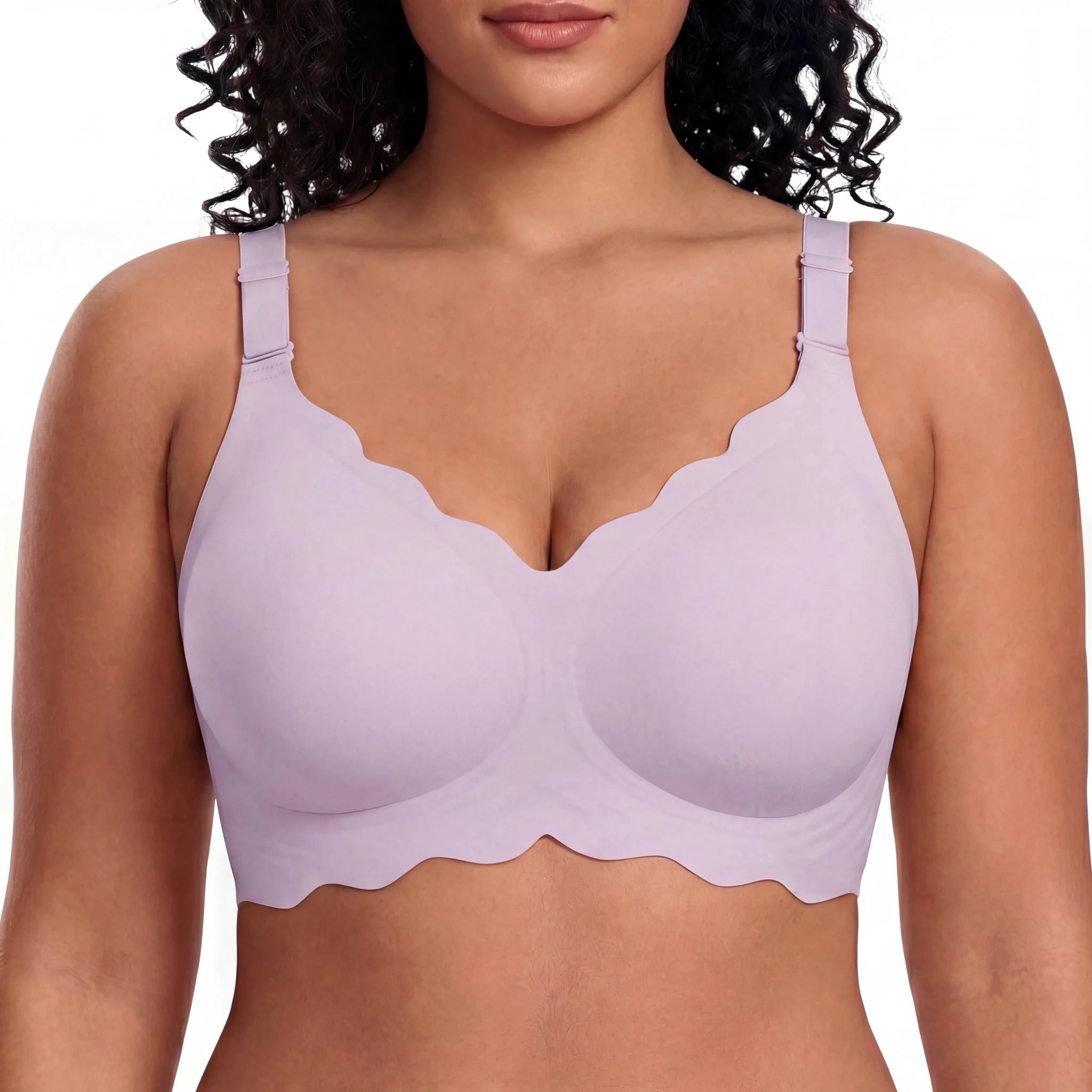 Scalloped Full Coverage Bra - Bra for Lavender - Available at Bella Bra