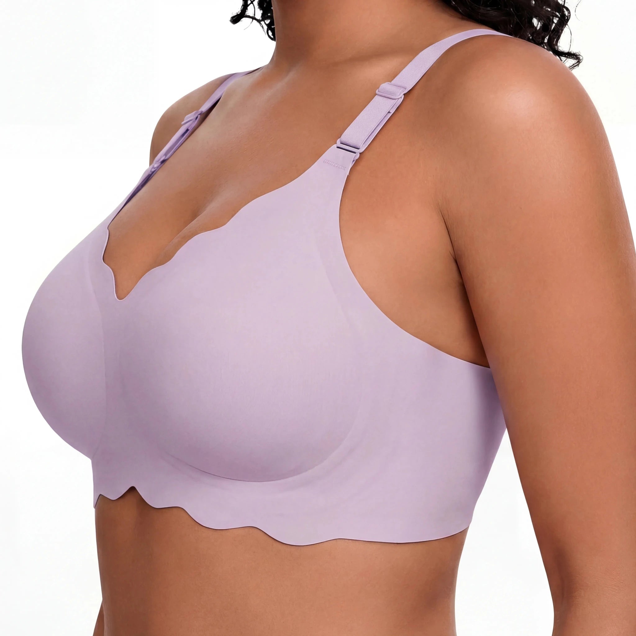 Scalloped Full Coverage Bra - Bra for Lavender - Available at Bella Bra