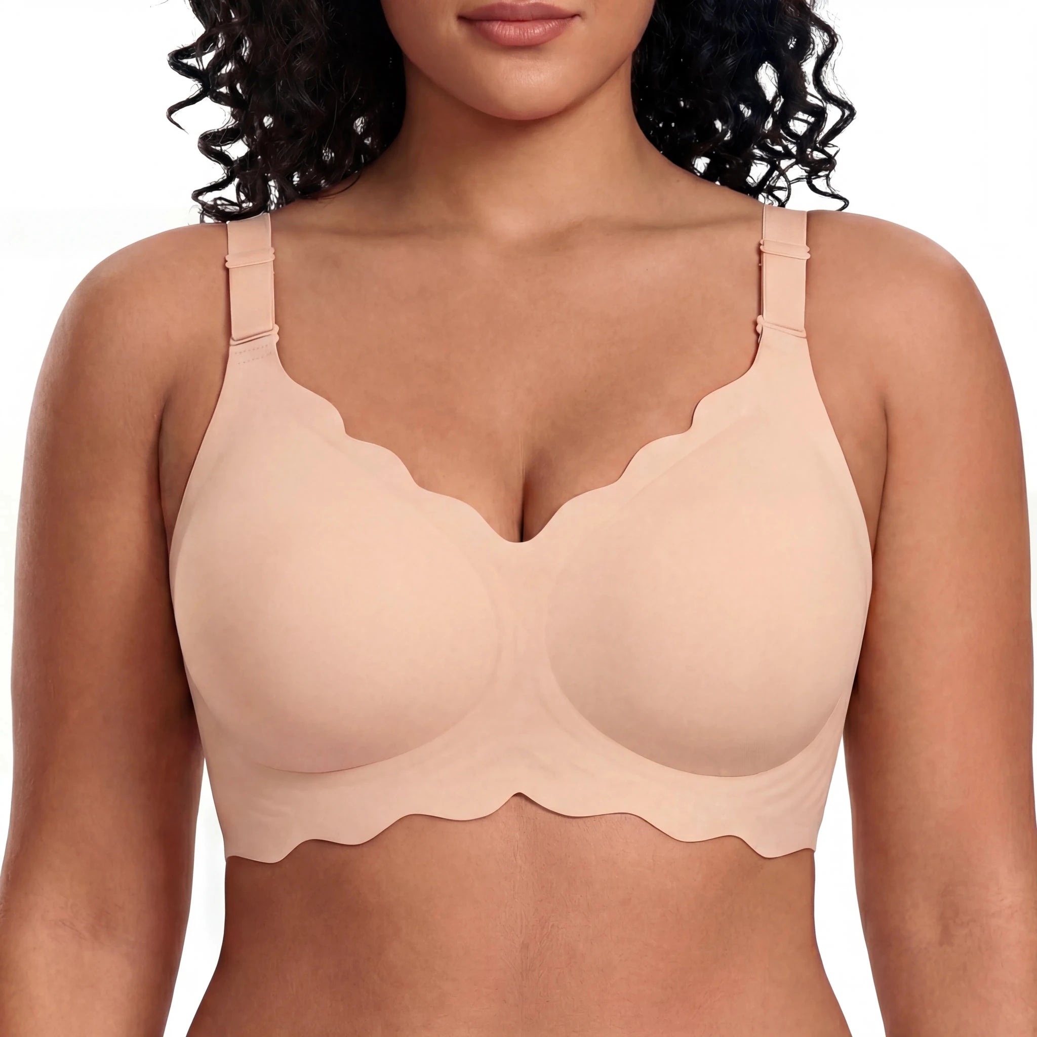 Scalloped Full Coverage Bra - Bra for Nude - Available at Bella Bra