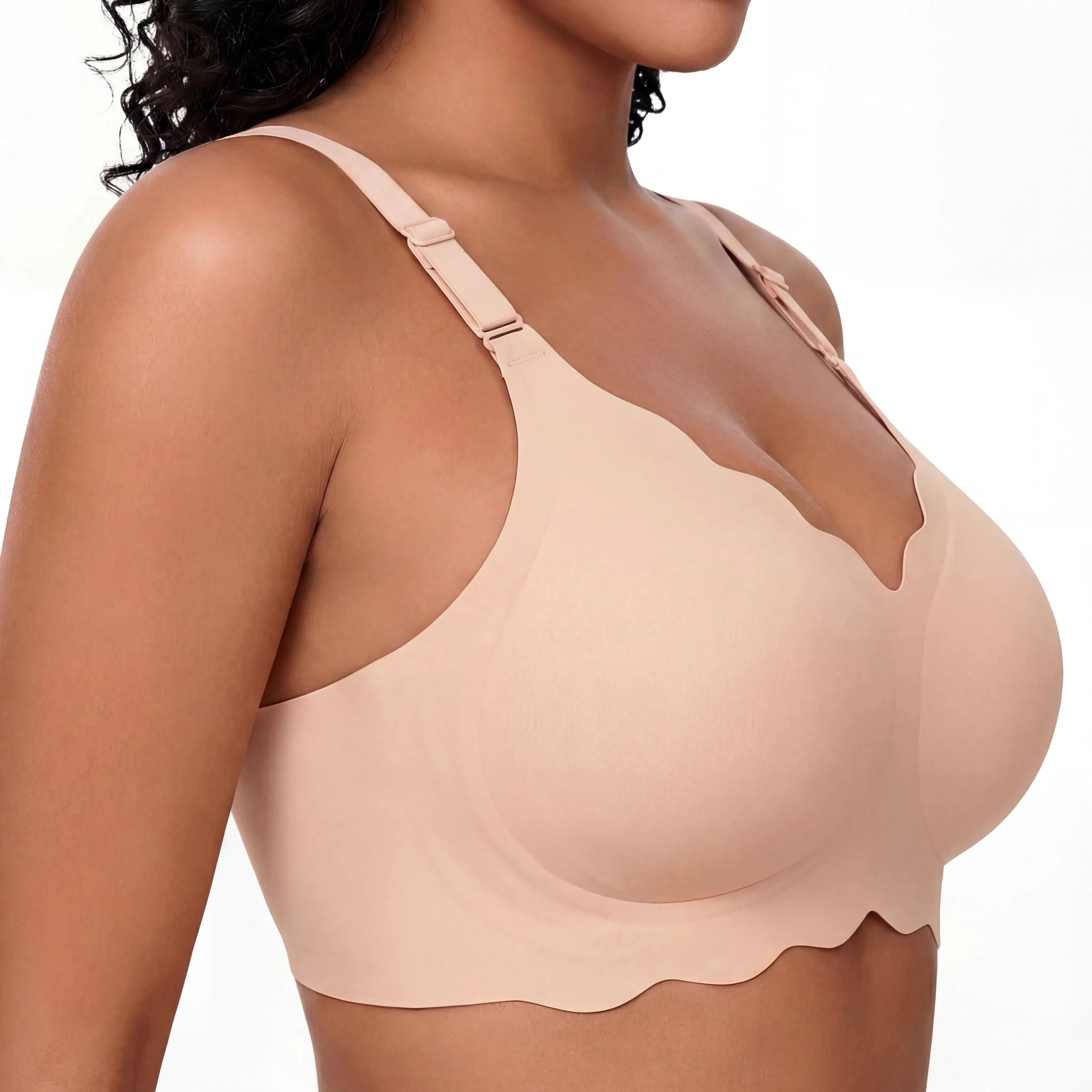 Scalloped Full Coverage Bra - Bra for Nude - Available at Bella Bra