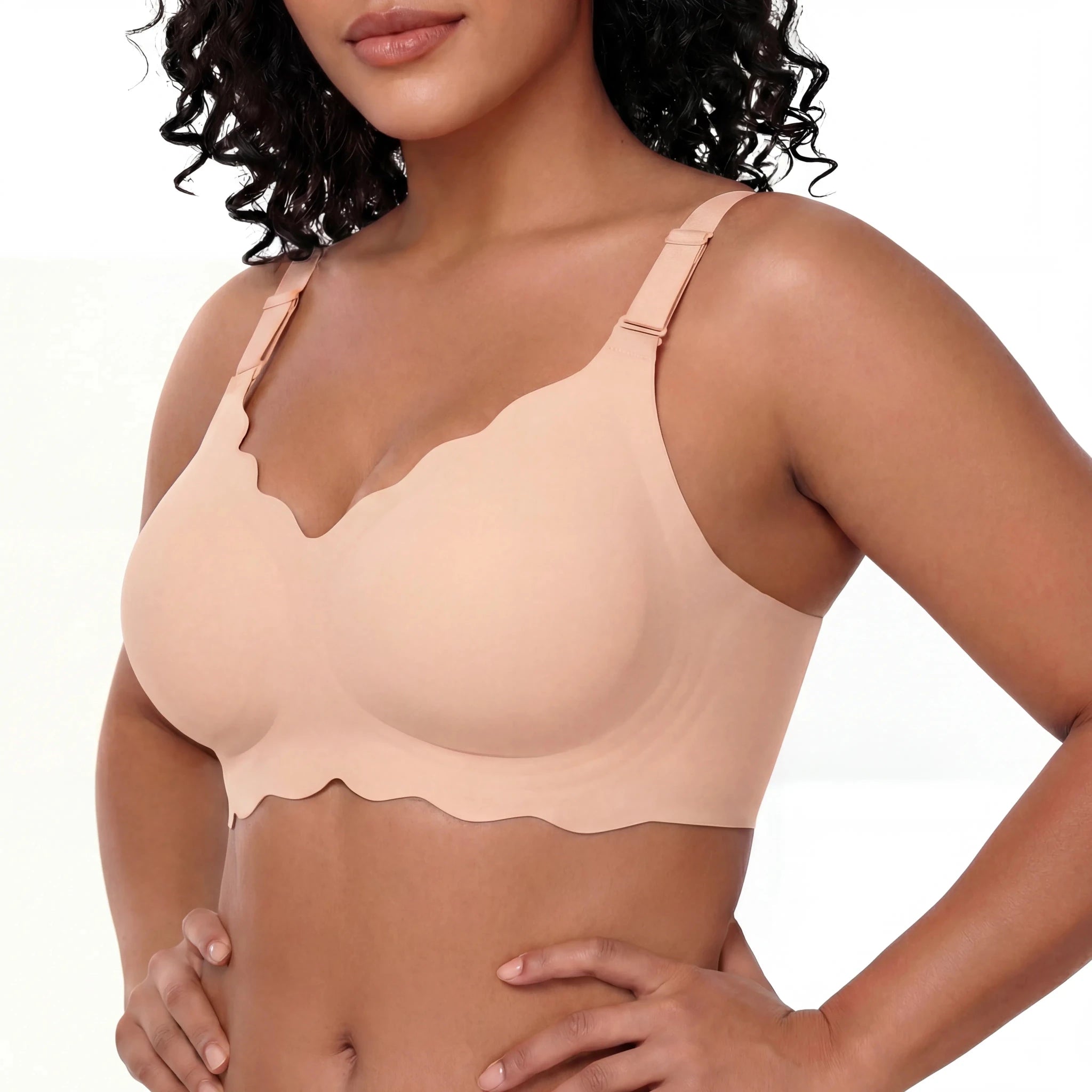 Scalloped Full Coverage Bra - Bra for Nude - Available at Bella Bra