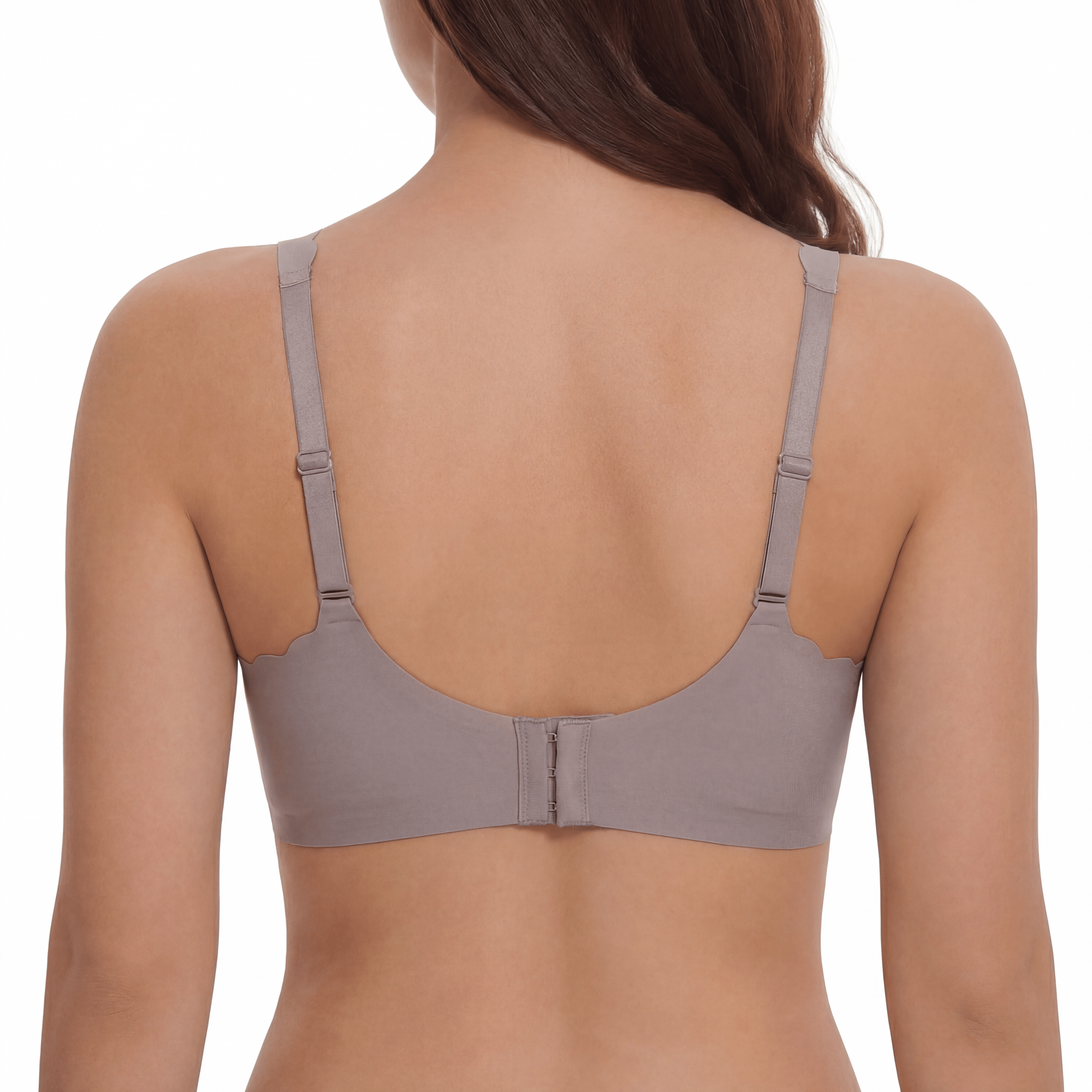 Scalloped Neckline Plunge Bra - Bra for Grey - Available at Bella Bra
