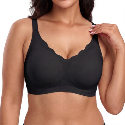 Scalloped Structured Lift Bra - Bra for Black - Available at Bella Bra