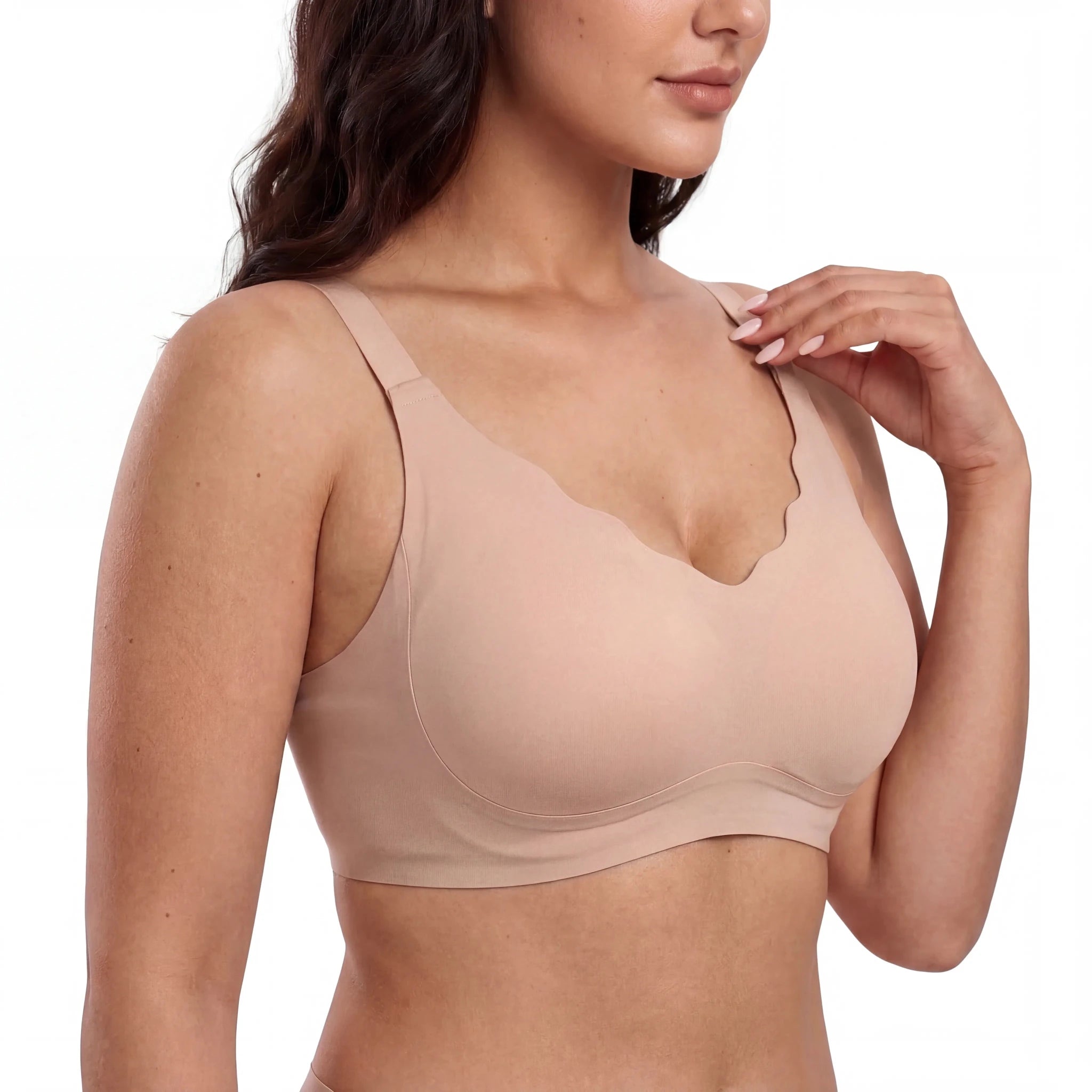 Scalloped Structured Lift Bra - Bra for Nude - Available at Bella Bra
