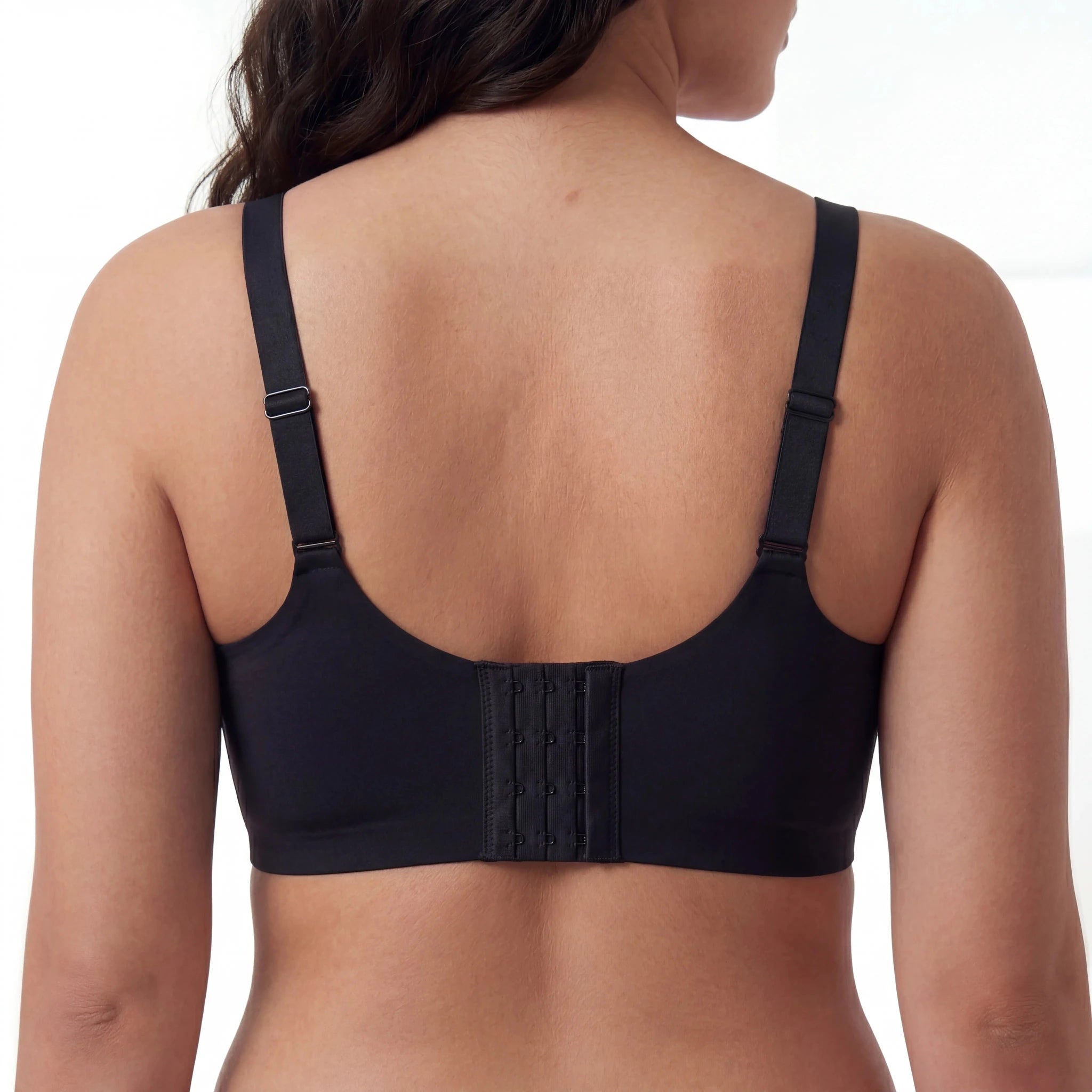 V - Neck Breathable Comfort Bra - Bra for Black - Available at Bella Bra