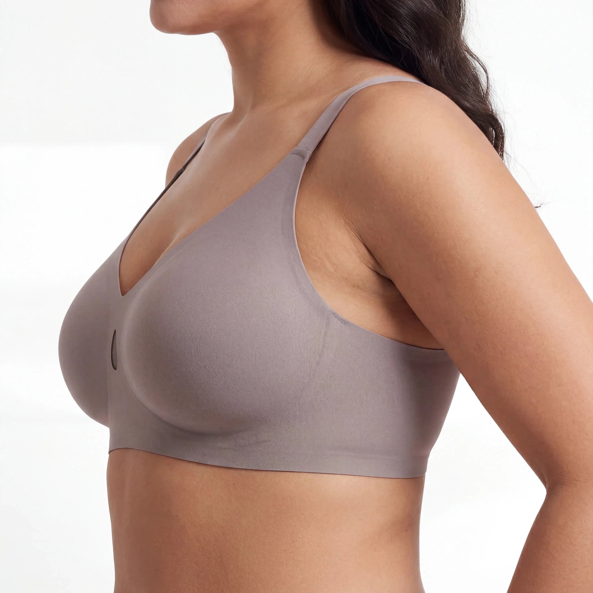 V - Neck Breathable Comfort Bra - Bra for Black - Available at Bella Bra