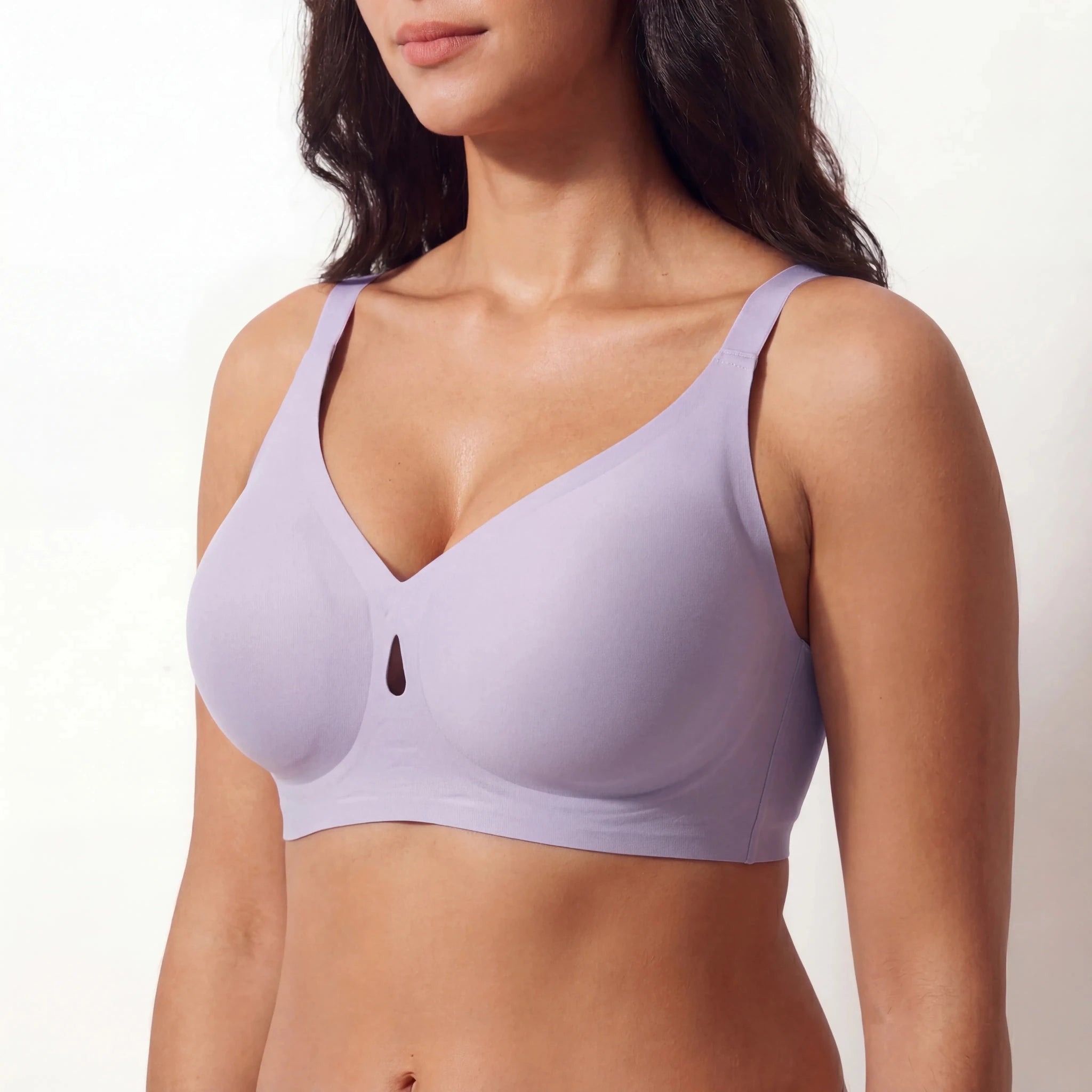 V - Neck Breathable Comfort Bra - Bra for Pink - Available at Bella Bra